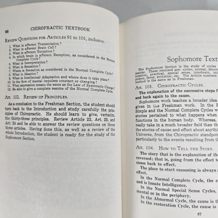 Chiropractic Textbook Ralph W Stephenson Green HB HC Book Palmer 1948 Vintage