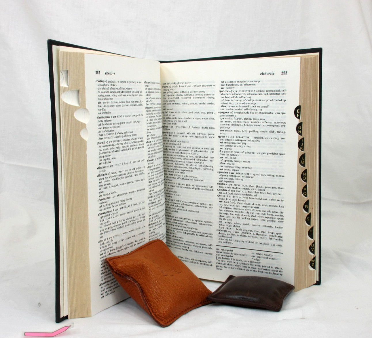 Merriam-Webster’s Collegiate Thesaurus Leather Hardcover Natural Vachetta
