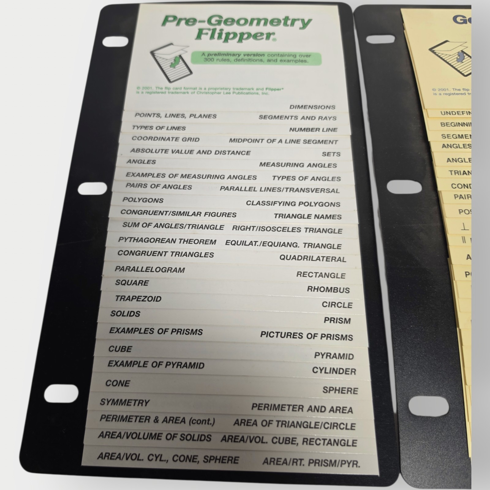 Geometry 1 and Pre-Geometry Flipper Study Guide – SAT Prep – Christopher Lee