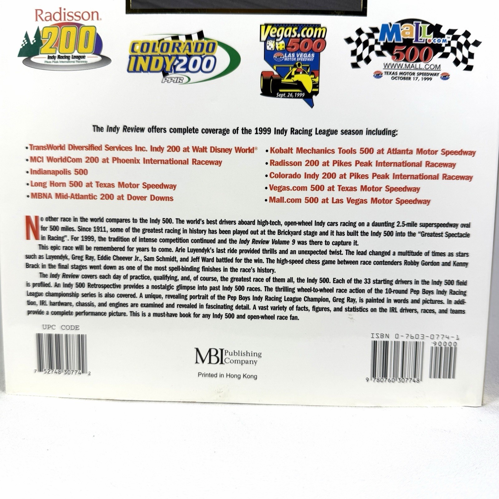 Indy Review 1999 Vol 9 Yearbook Indy Racing League IRL Indianapolis 500 AJ Foyt