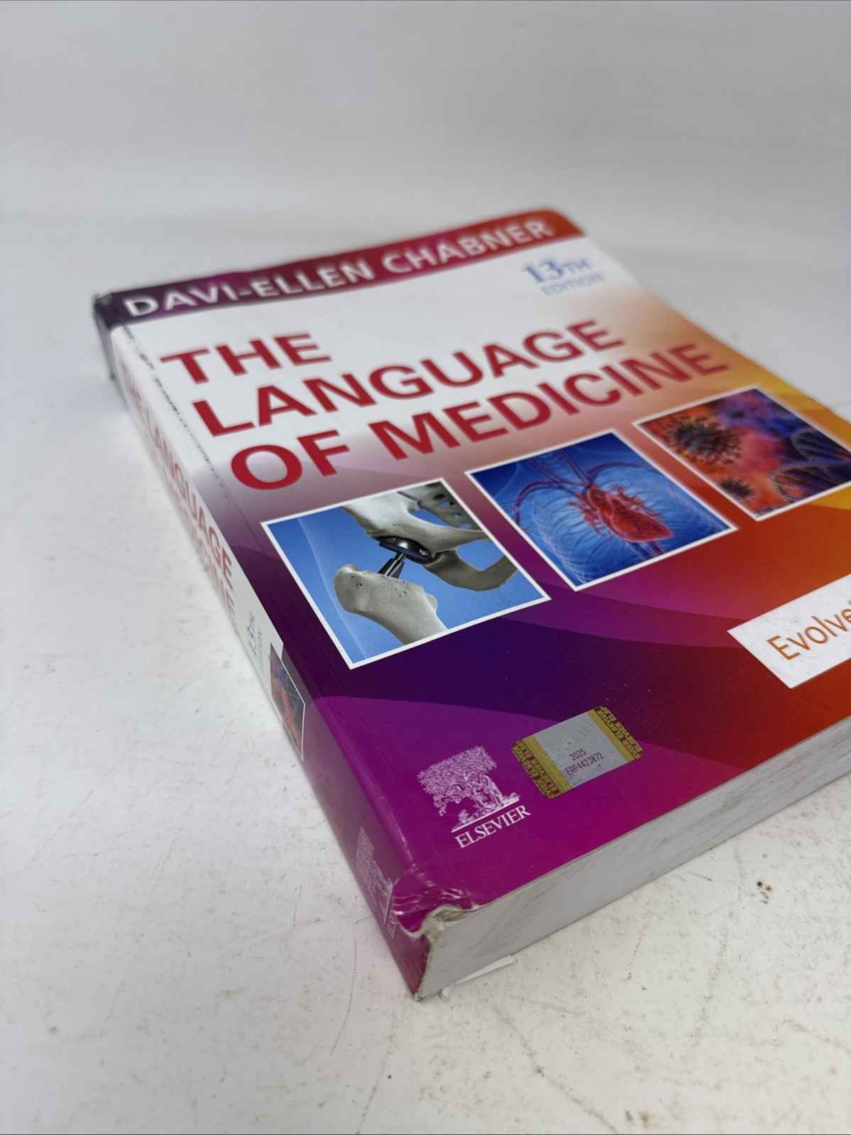 The Language of Medicine 13th Ed- Paperback by Chabner *W/Code. Mild Cover Dam