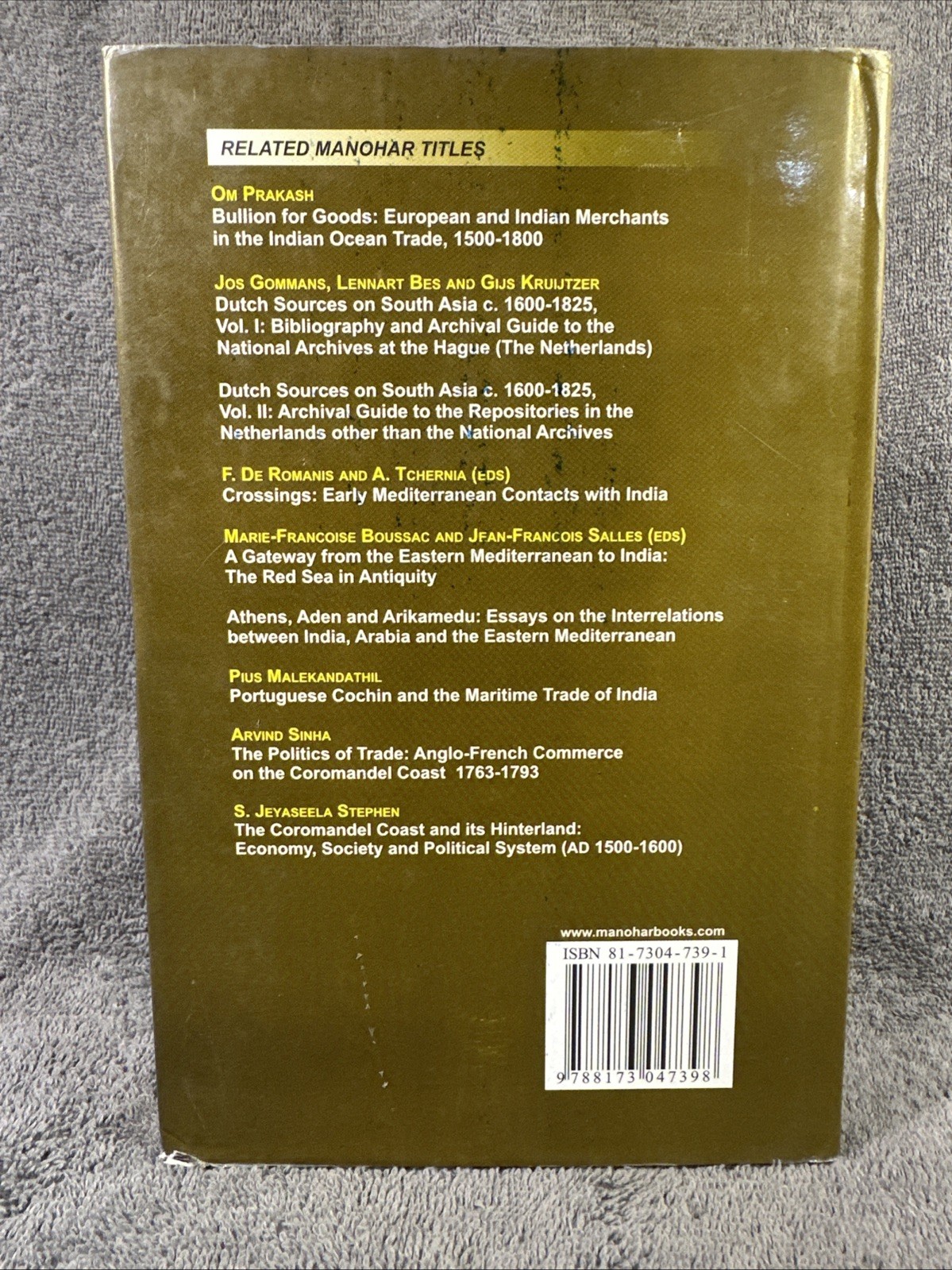 The Dutch Factories in India 1624-1627 HC DJ 2007