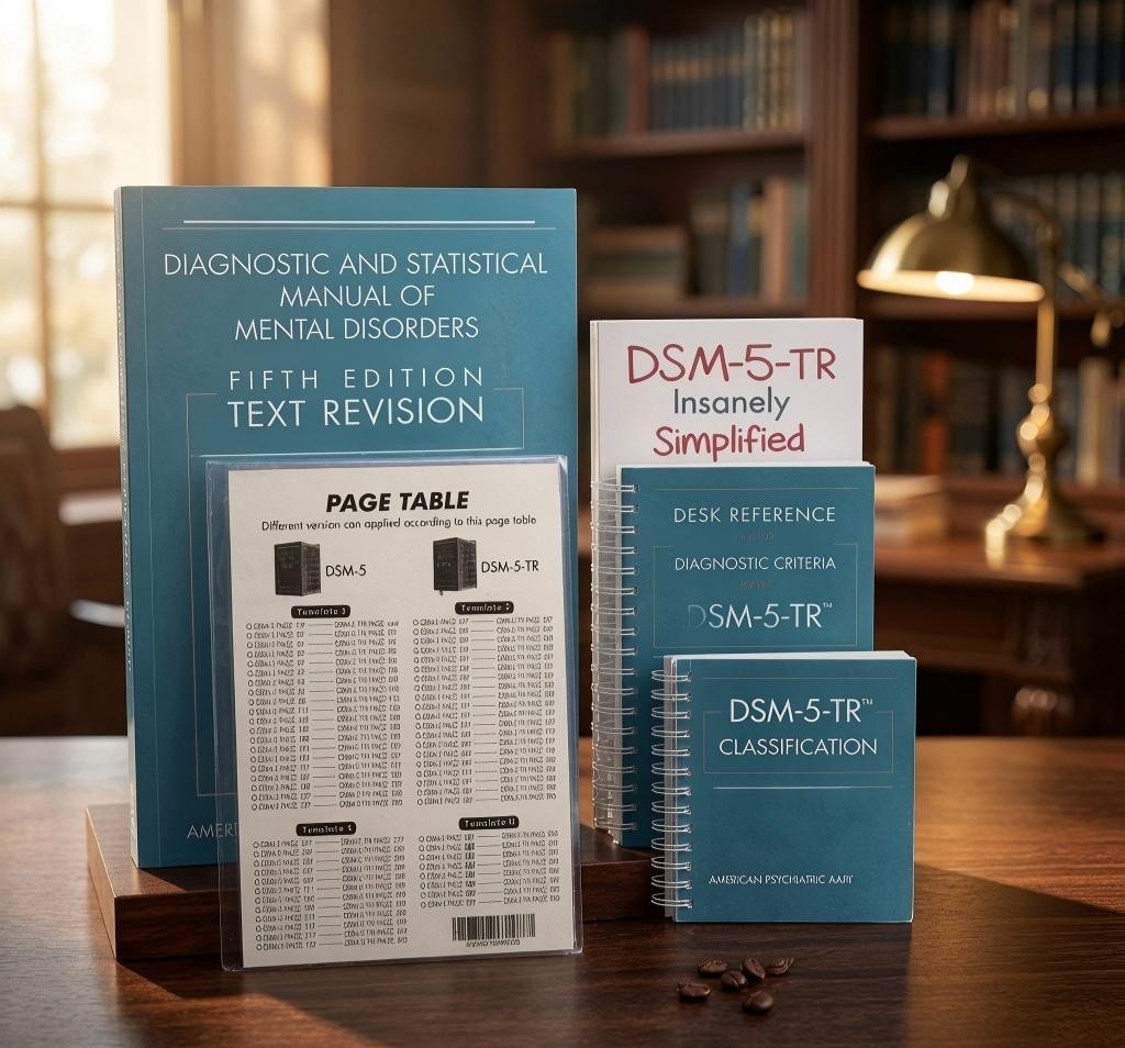 DSM-5-TR Full Set – Desk Reference, Classification, Simplified ,Main Manual, TAB