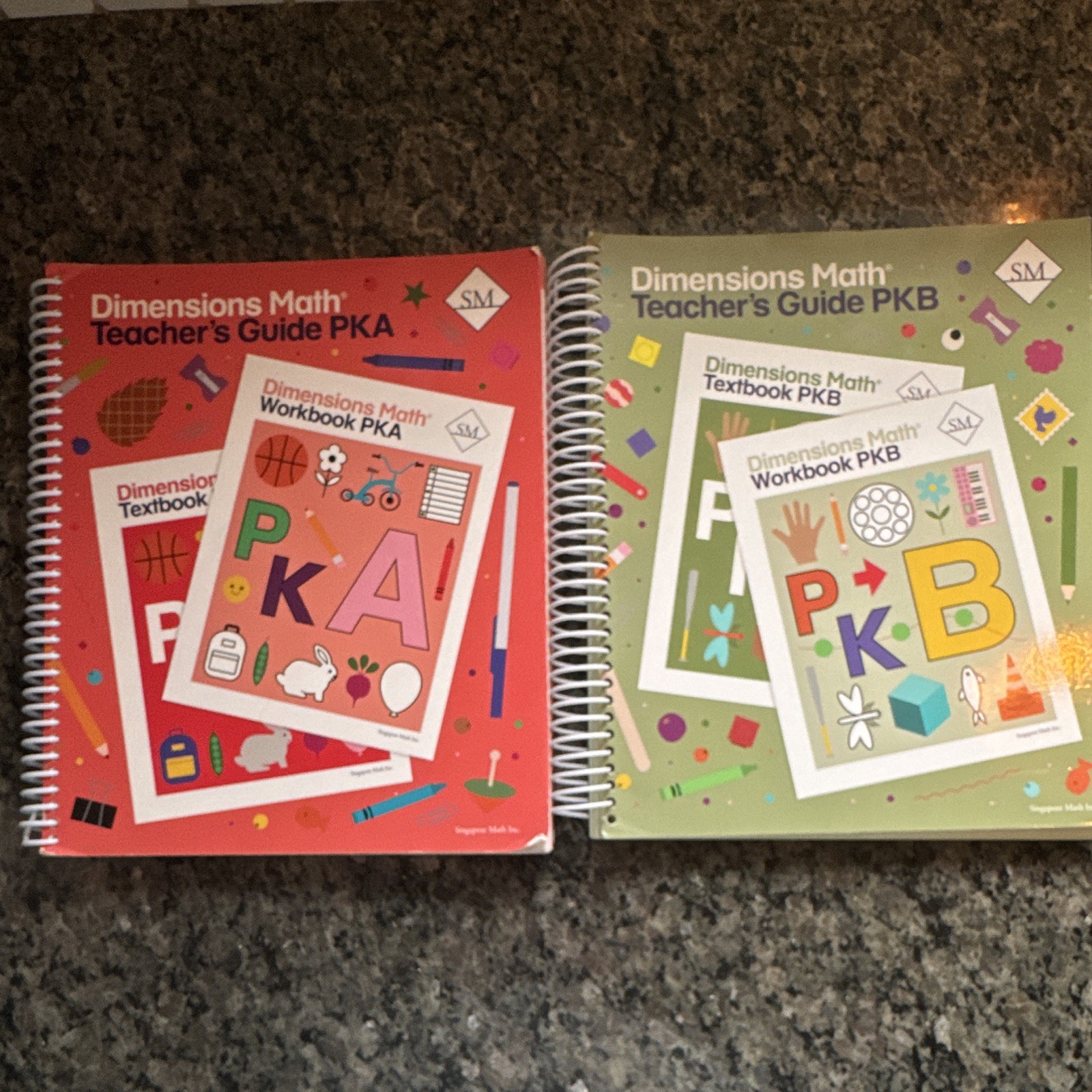 Singapore Math Dimensions Math Teacher’s Guide PKA & PKB Spiral Pre-K English