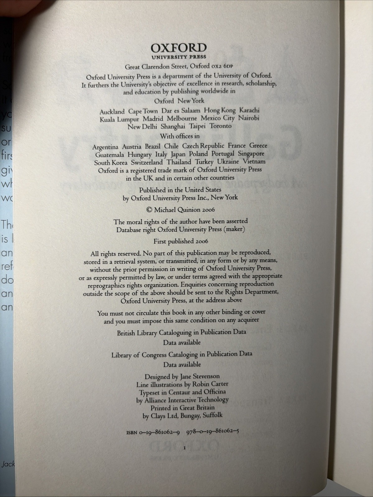 Gallimaufry : A Hodgepodge of Our Vanishing Vocabulary by Michael Quinion (2006,