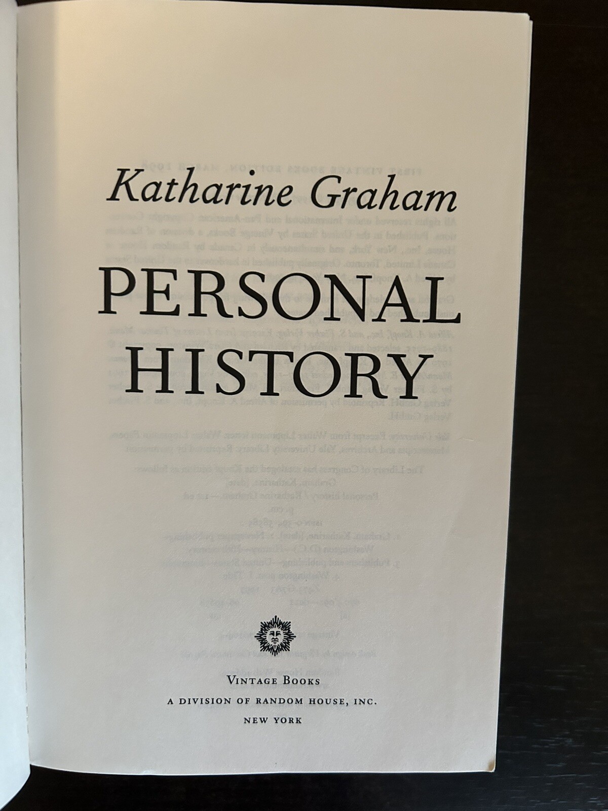 Personal History – by Katharine Graham