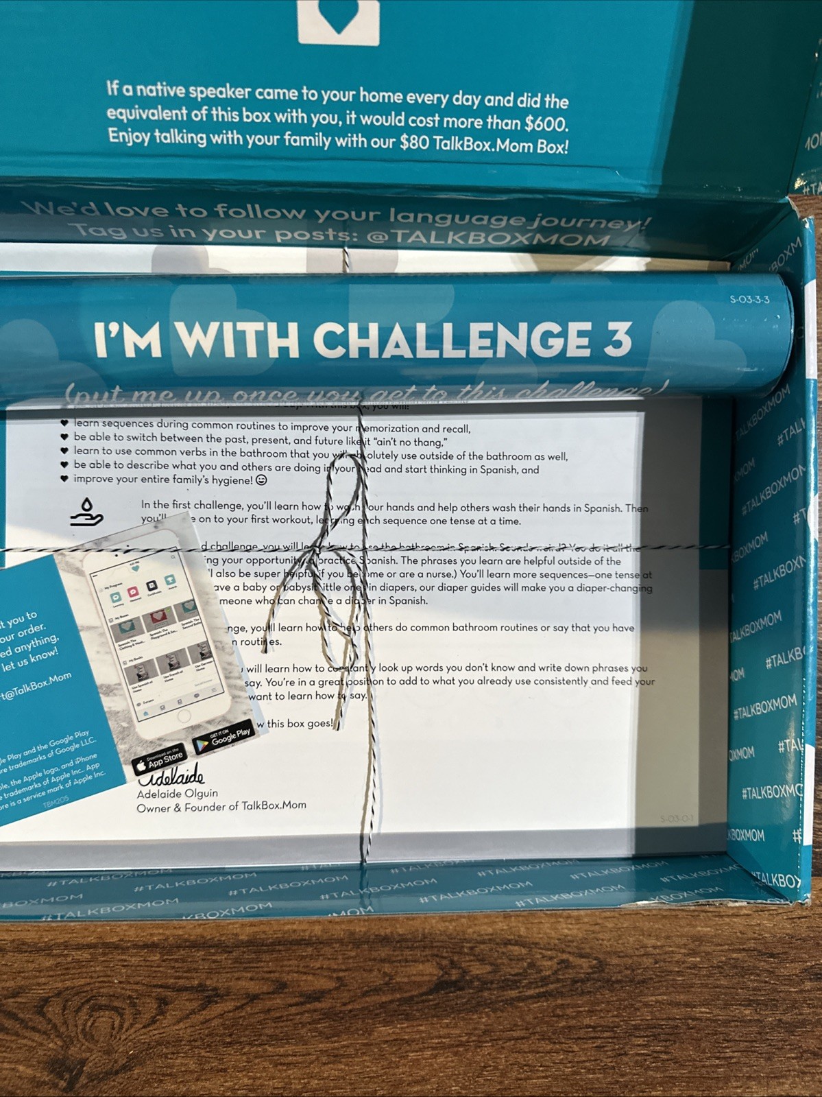 Talk Box Mom Box 1 & 2 & 3 Spanish Curriculum Complete Set Open Box