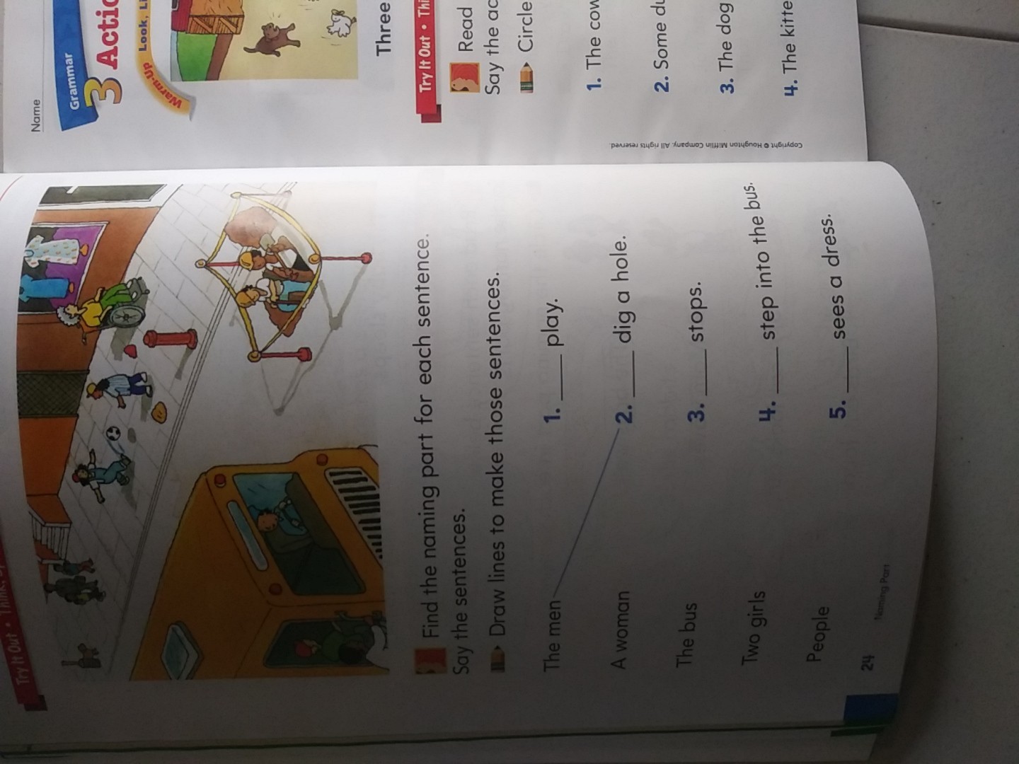 Unused Houghton Mifflin English 1st Grade Homeschool Homework. Workbook
