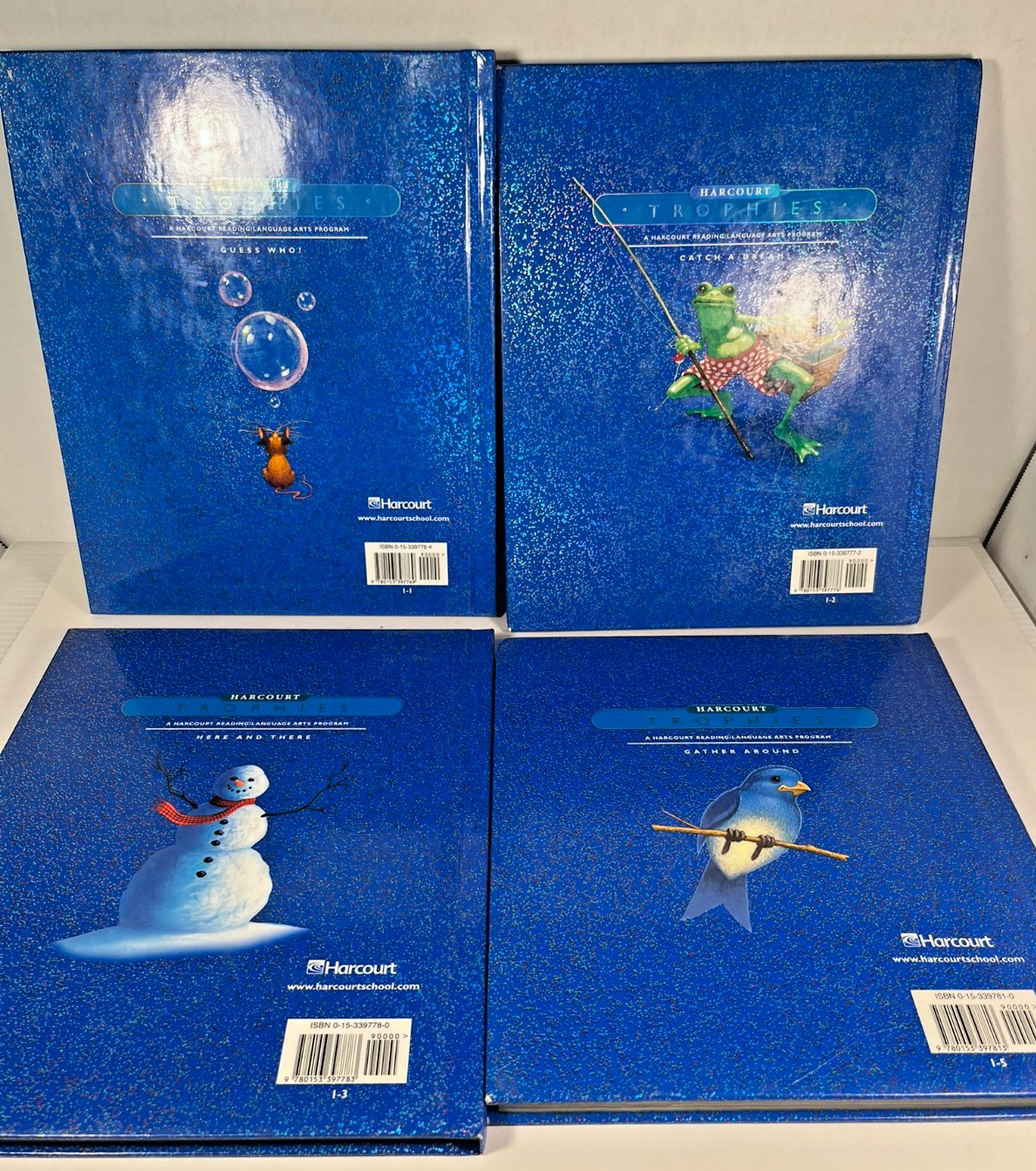 Harcourt Trophies Grade 1 Complete Set 5 books 0153397772 Leveled Reader 2005 VG