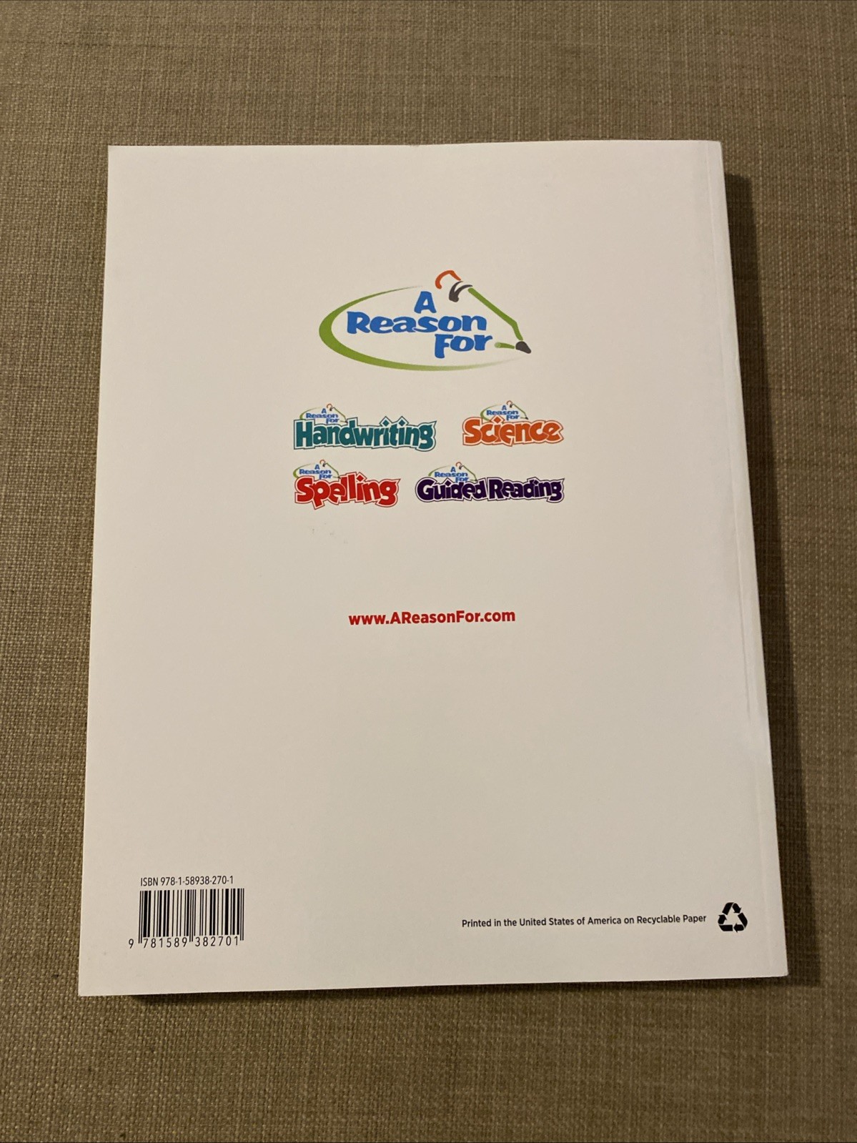 A Reason for Spelling Level a Student Worktext, 2nd Edition by Concerned…