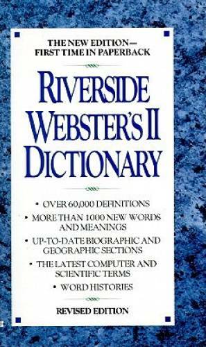 Riverside Websters II Dictionary – Mass Market Paperback By none – GOOD