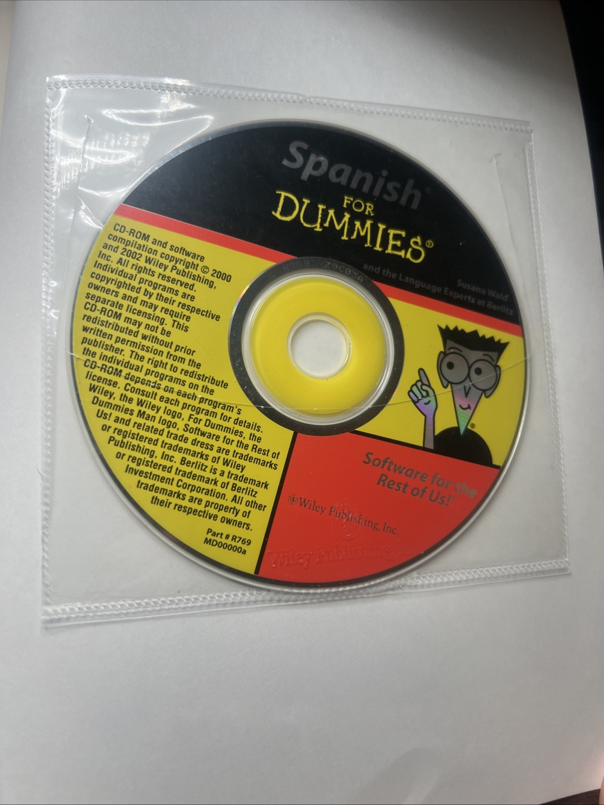 Spanish for Dummies® by Susana Wald (Paperback) 2000 with CD