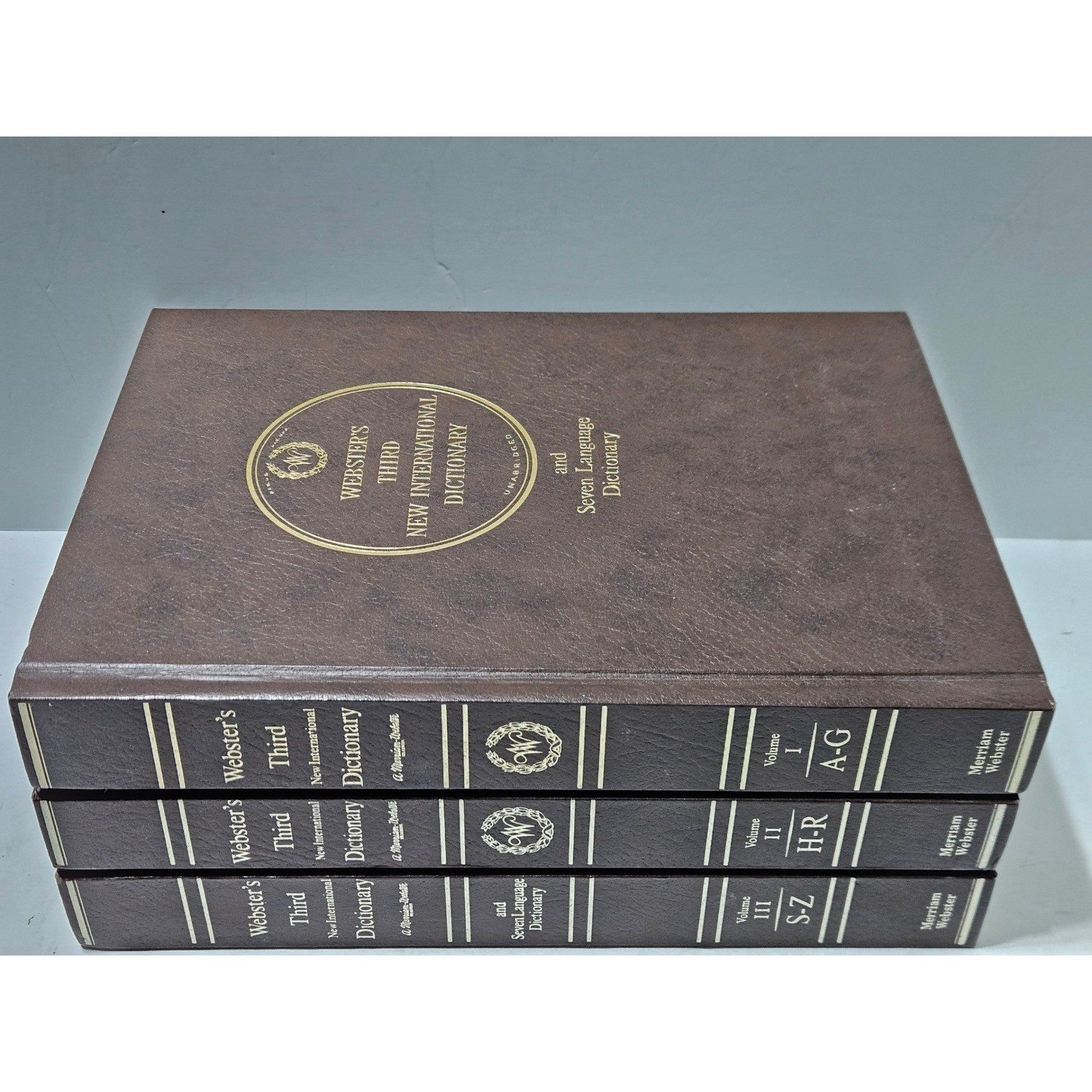 Webster’s Third New International Dictionary Merriam-Webster 3 Volume Set 1981