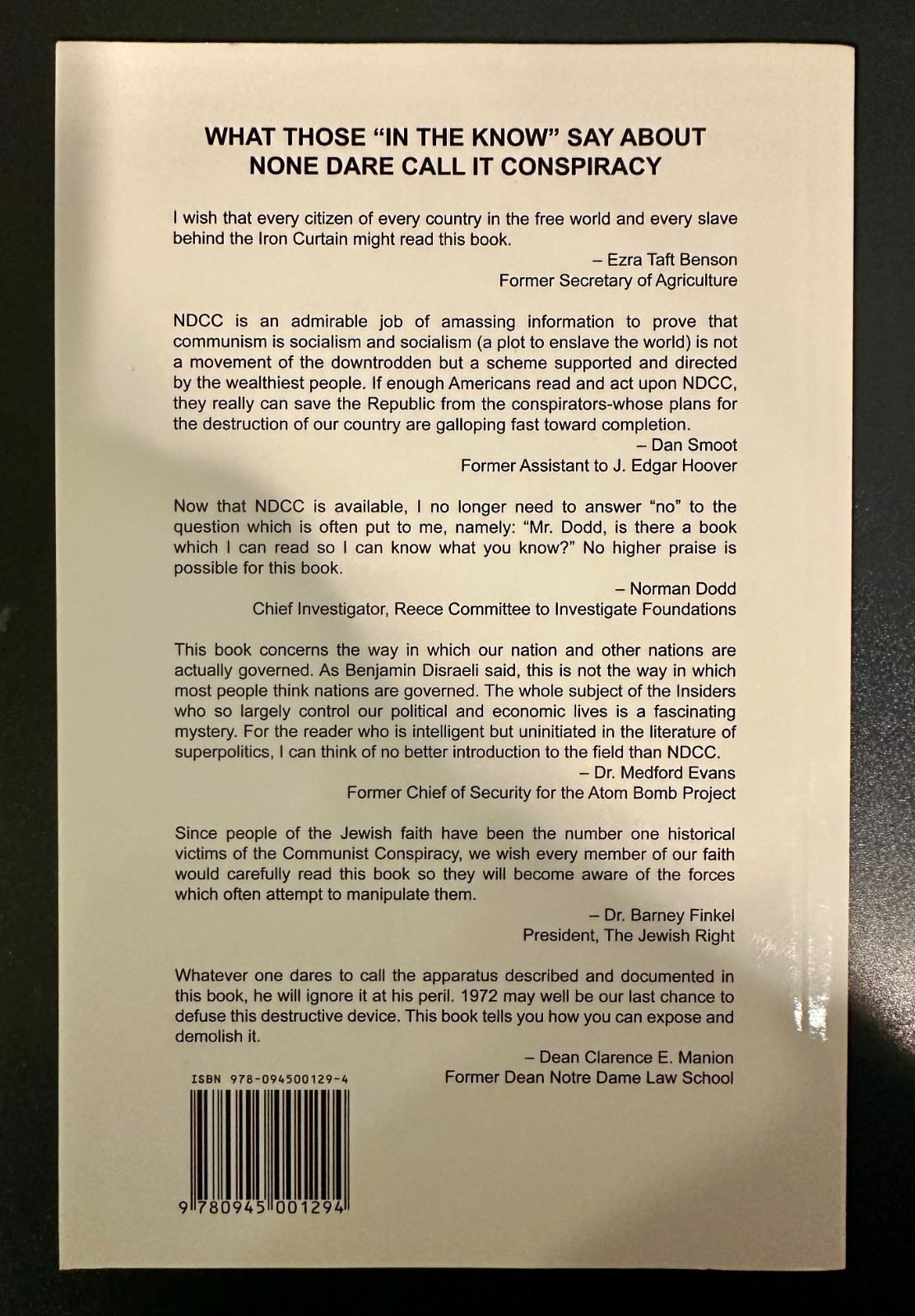 None Dare Call it Conspiracy by Gary Allen with Larry Abraham (Paperback)