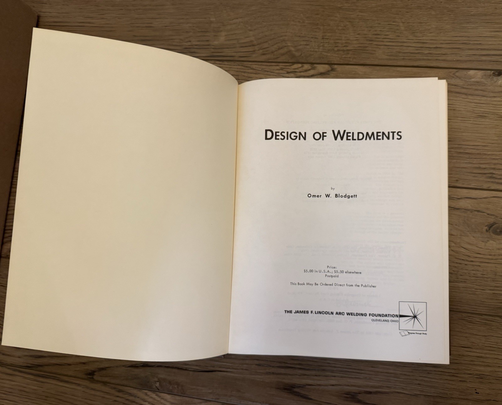 Design of Weldments 1976 by Omer W. Blodgett – The James F. Lincoln Arc Welding