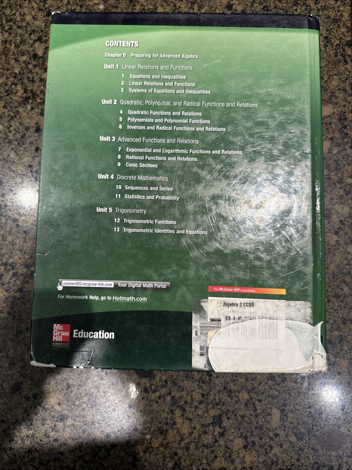 Merrill Algebra 2 Ser.: Algebra 2 Student Edition CCSS by McGraw Hill (2011,…