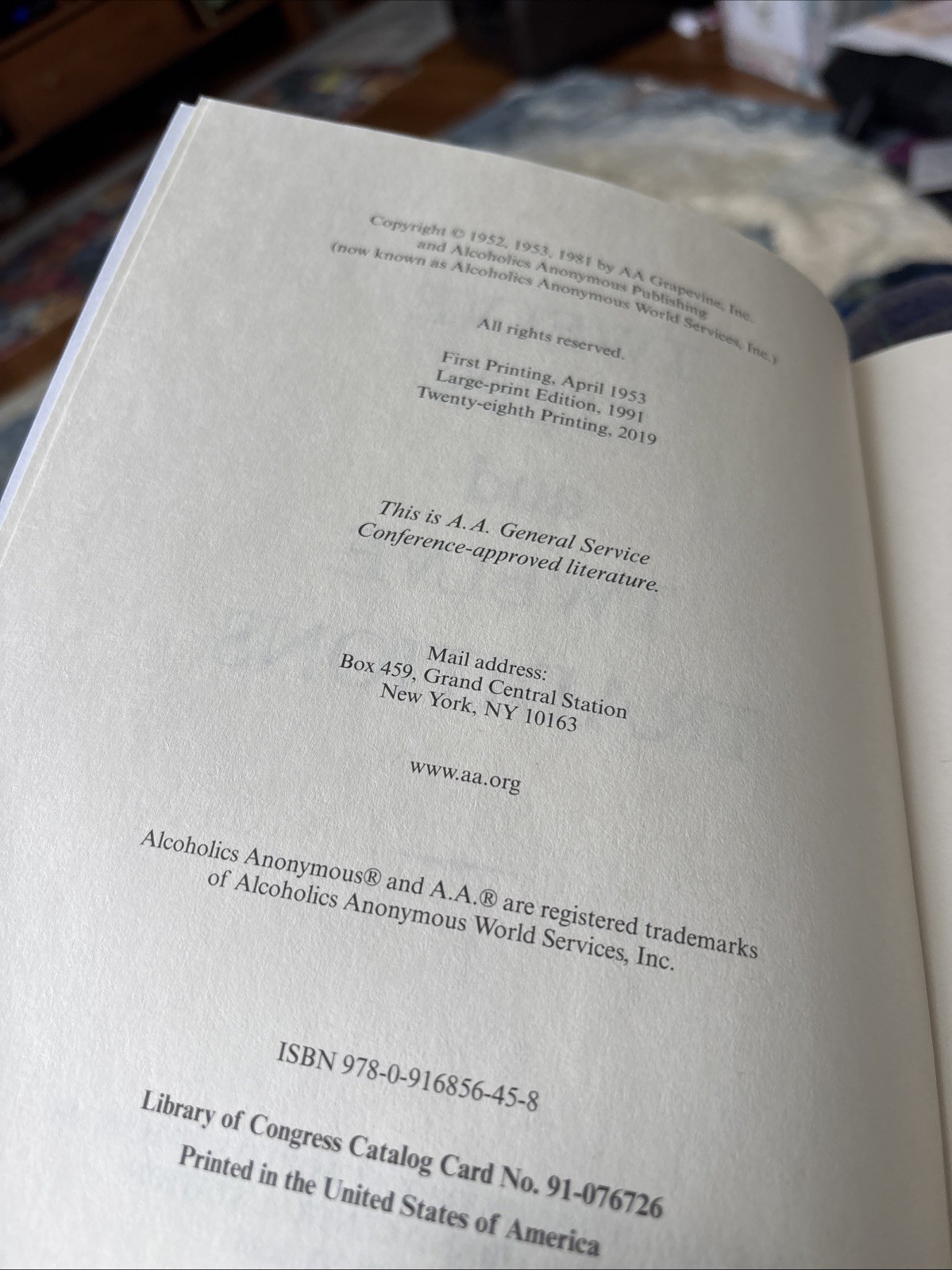 Twelve Steps and Twelve Traditions by Not Available (1991, Hardcover)