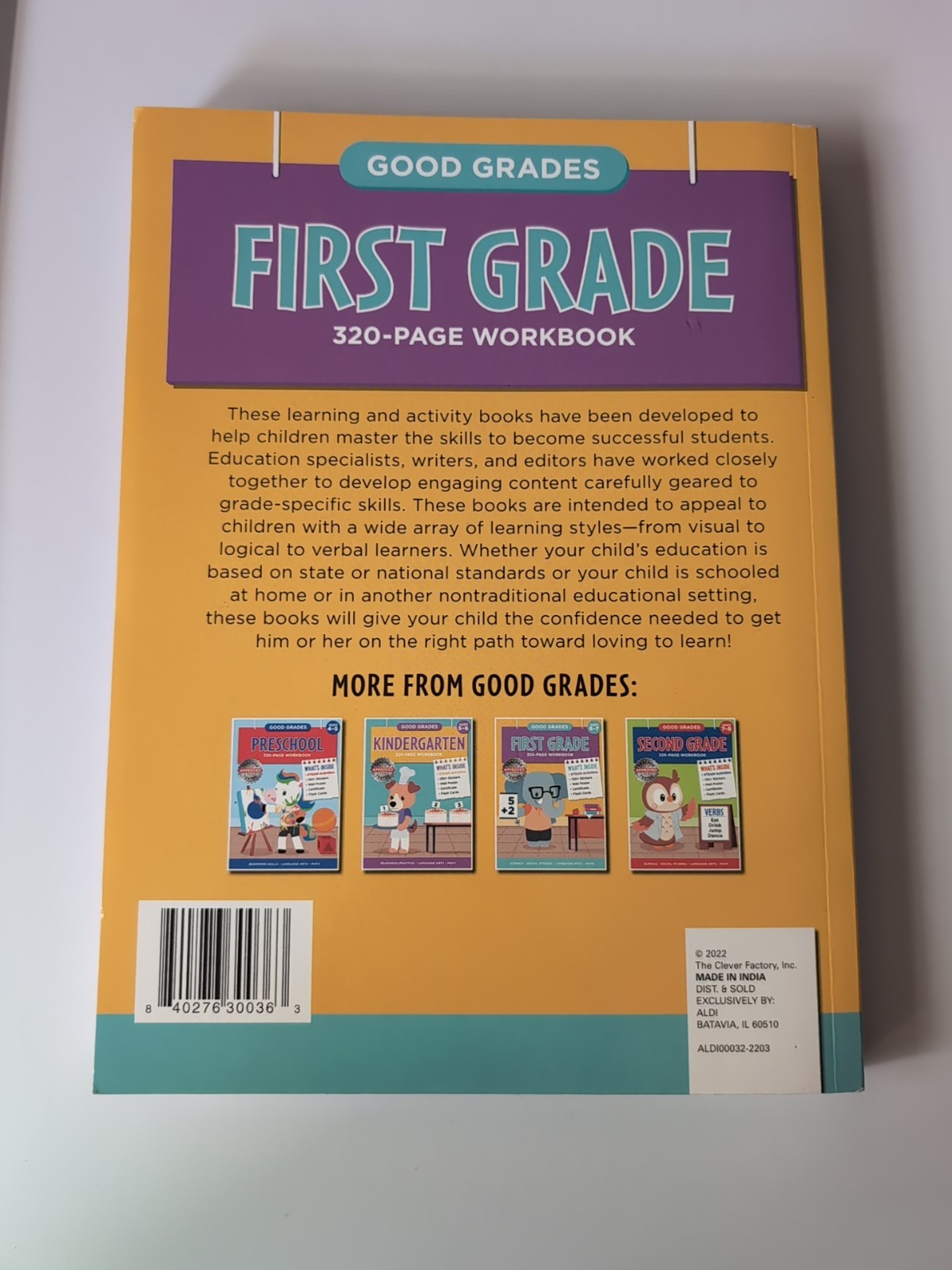 Good Grades: First Grade Workbook 320-Pages- New