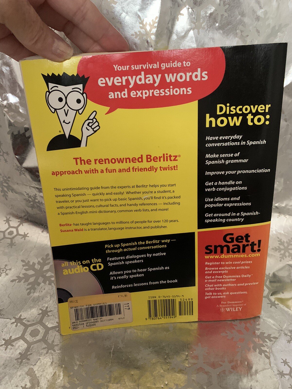 ❤️Spanish For Dummies – Paperback By Susana Wald