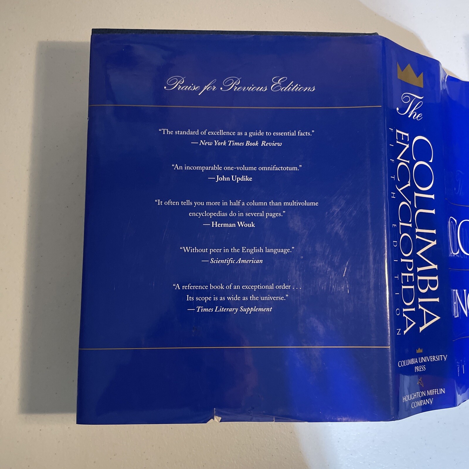 The Columbia Encyclopedia Fifth Edition HC/DJ 1993 Hardcover Blue Dust Jacket