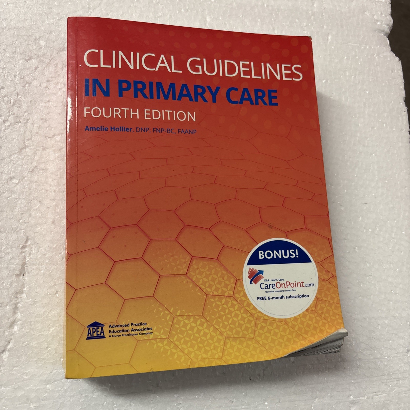 Clinical Guidelines In Primary Care, 4th Edition, Amelie Hollier, Paperbak, Good