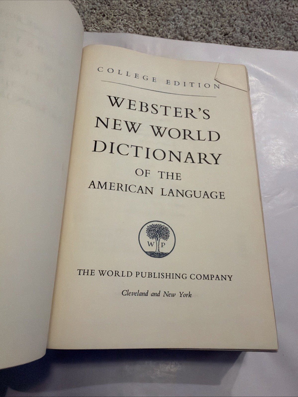 1953 Webster’s New World Dictionary American Language Vtg College Edition Red