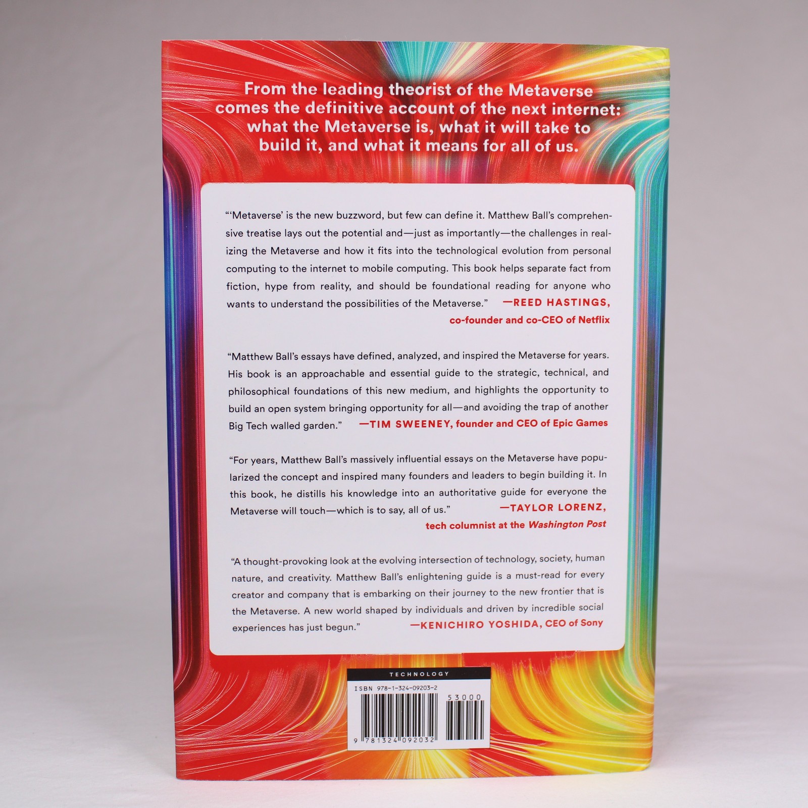 Signed Matthew Ball The Metaverse Hardcover Book Dust Jacket COA 1st Ed. 2022