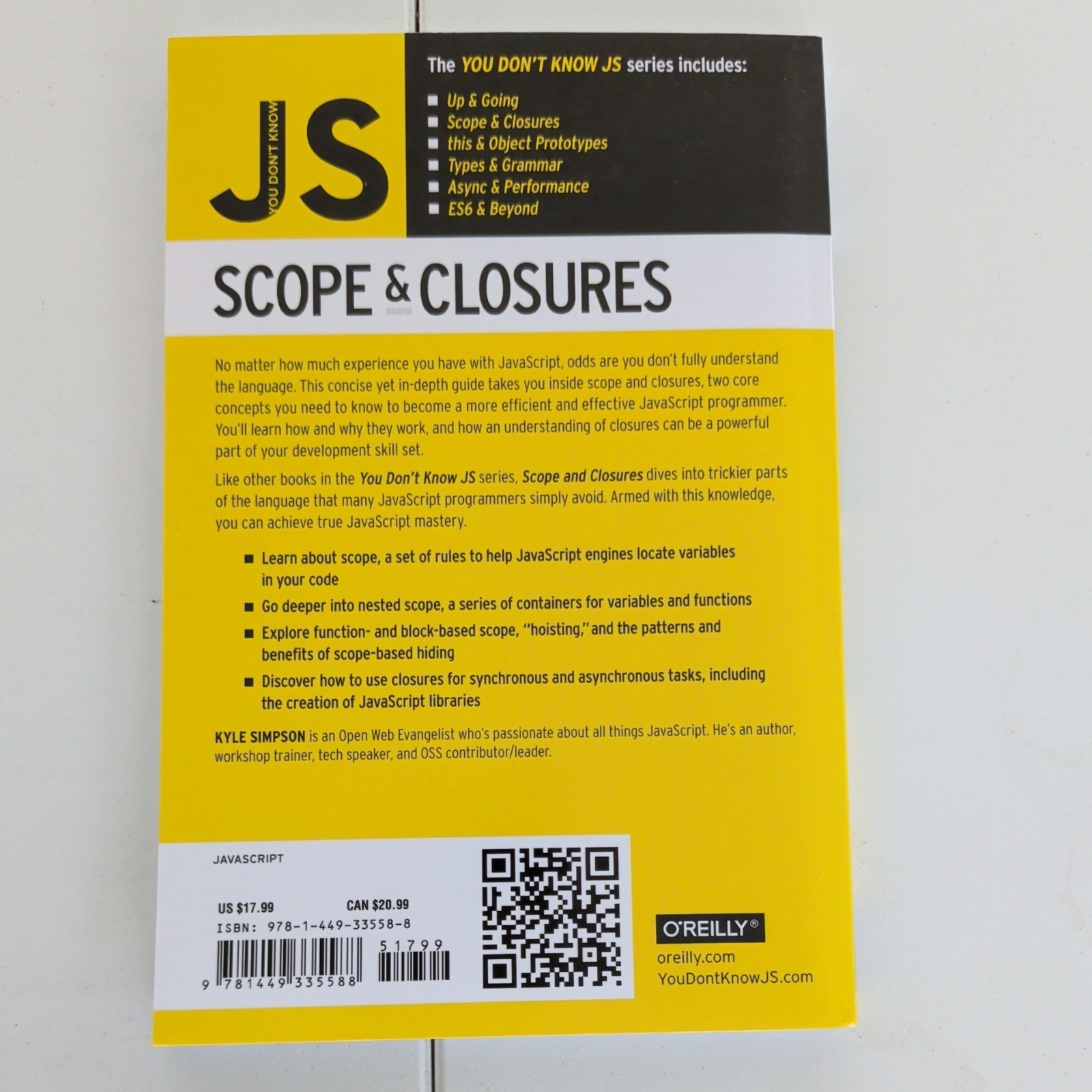 You Don’t Know JS: Scope and Closures by Not Available (2014, Trade Paperback)