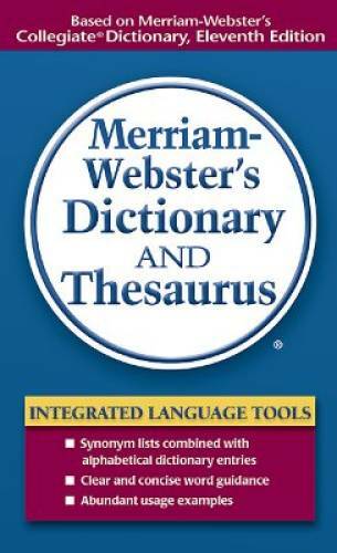 Merriam-Webster’s Dictionary and Thesaurus – Mass Market Paperback – GOOD