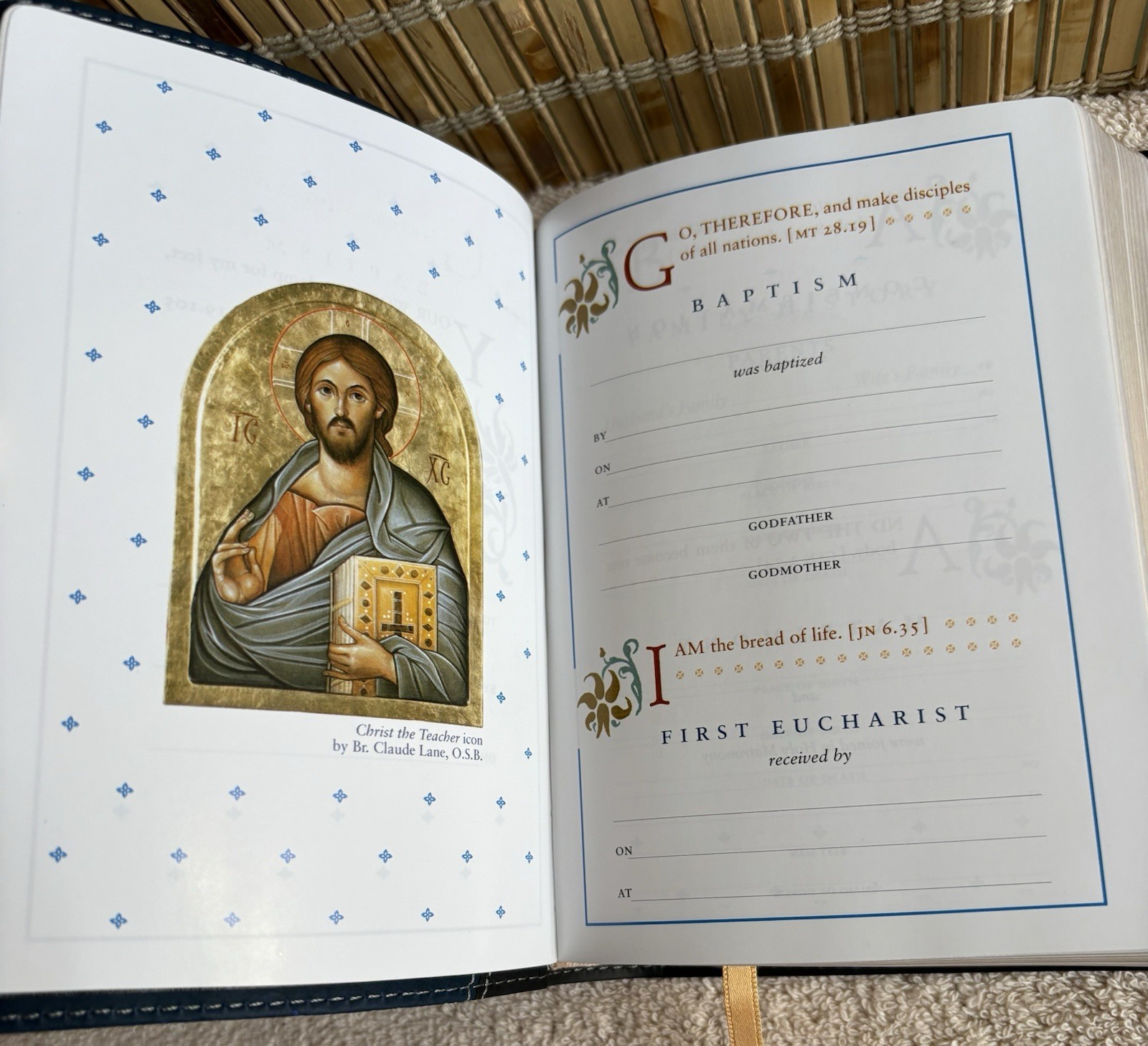 The New American Bible Revised Edition Pacific Duvelle Black/Blue 2010