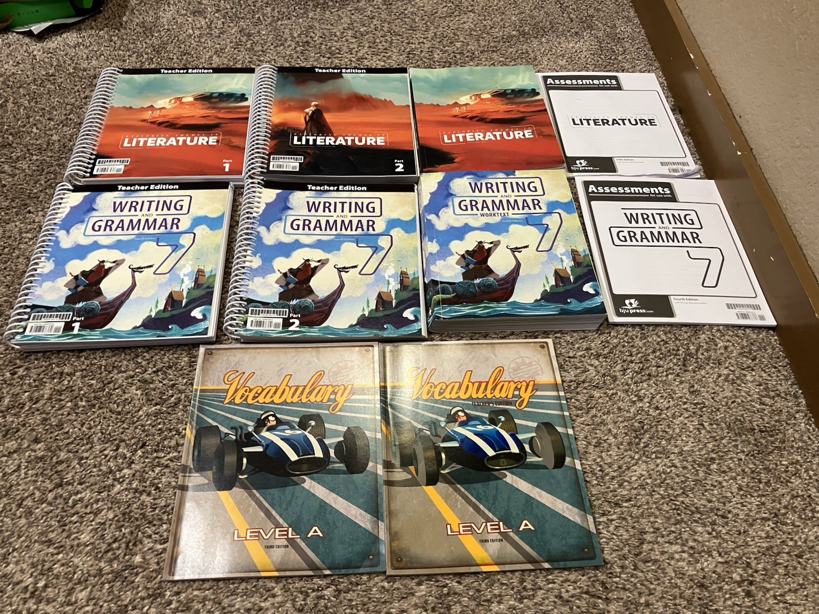 BJU Vocabulary, Exploring Themes In Literature, & Writing & Grammar Kit Grade 7