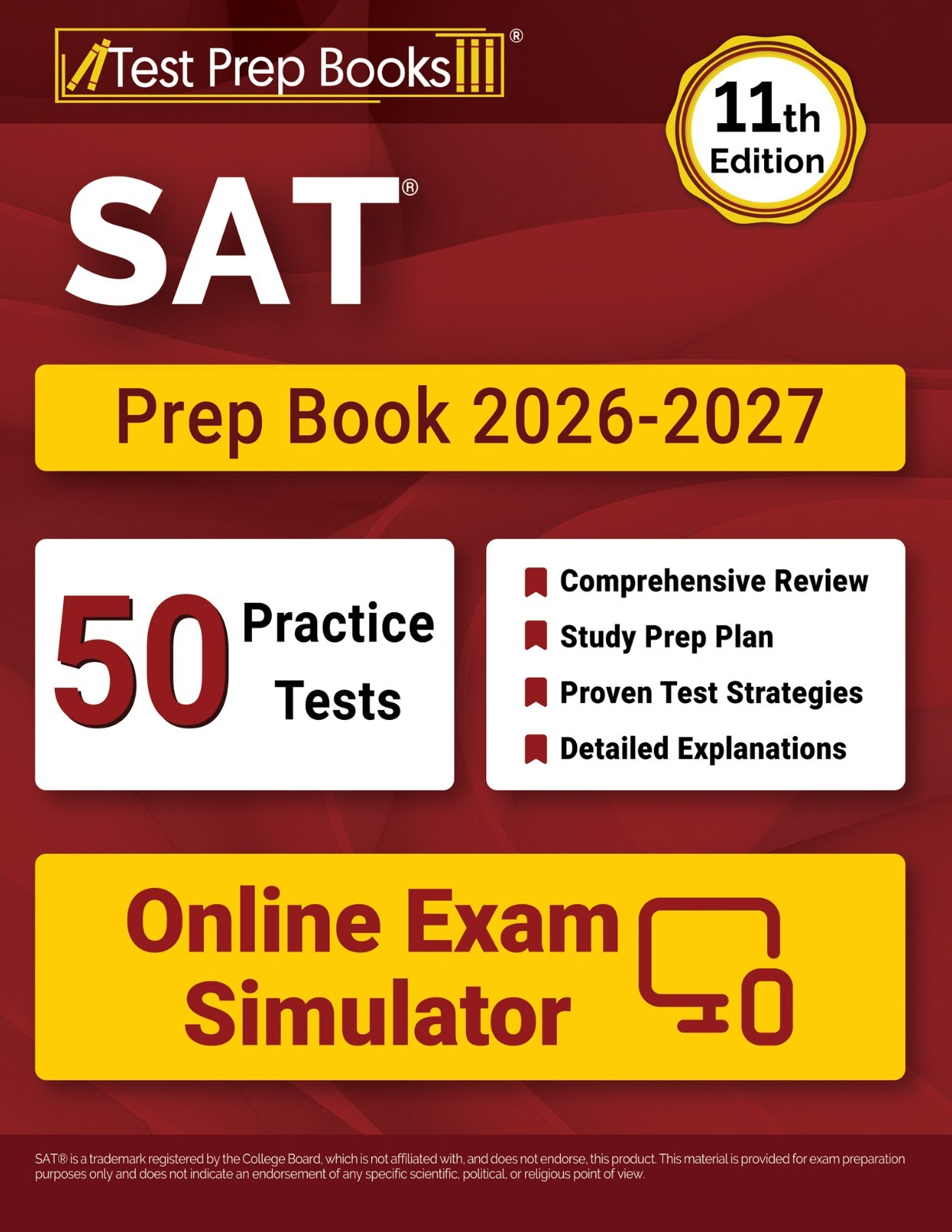 SAT Prep Book 2026-2027: 50 Full-Length Practice Tests and SAT Study Guide