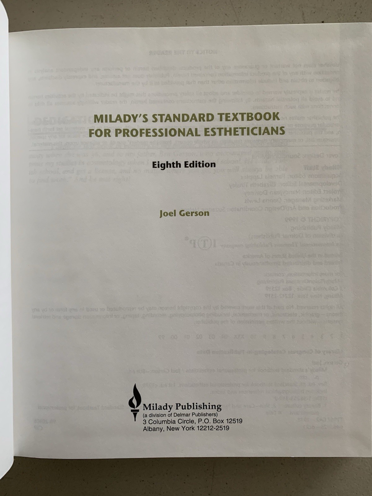 Milady’s Standard Textbook For Professional Estheticians