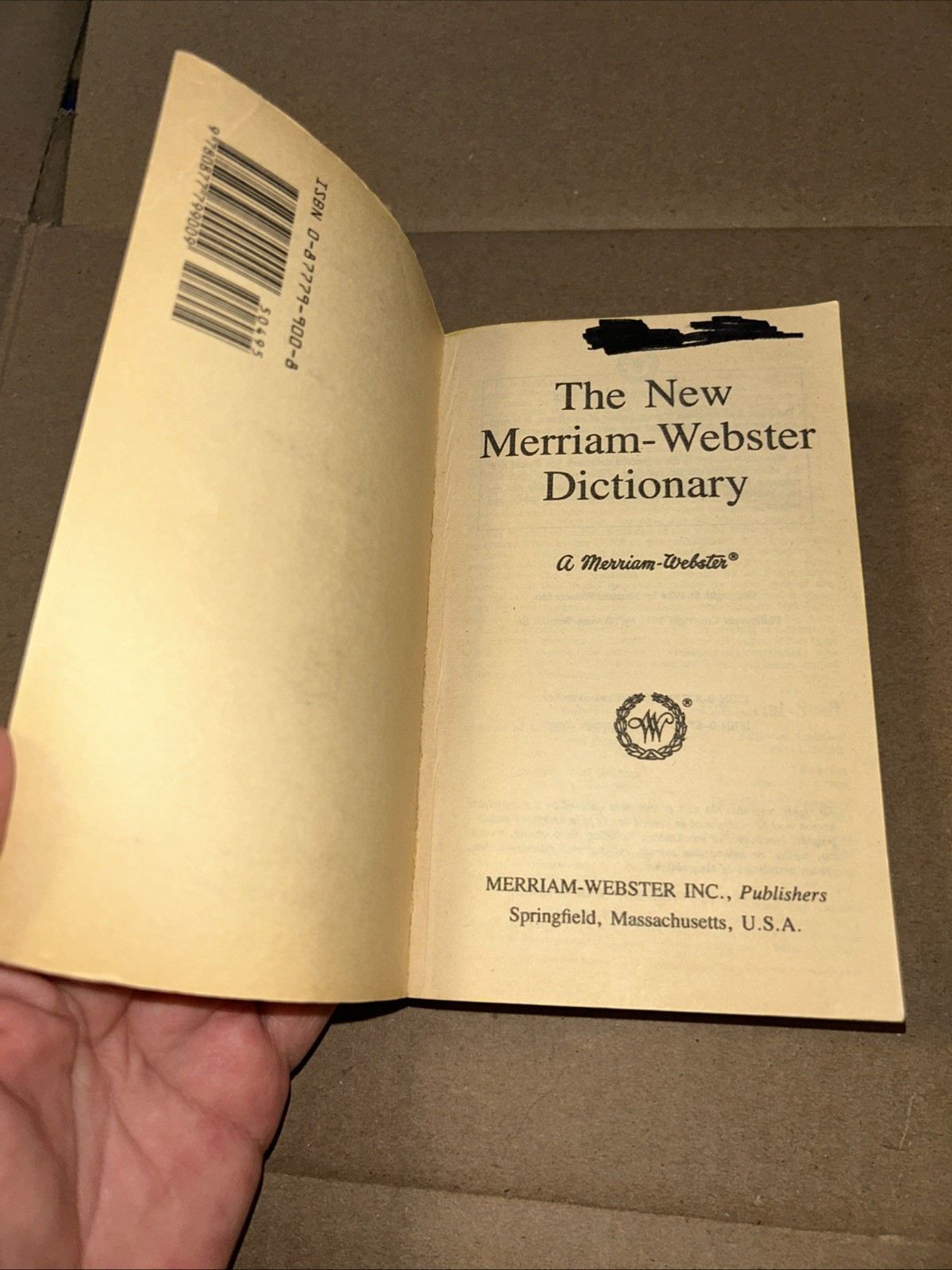 The New Merriam-Webster Dictionary by Merriam-Webster B13