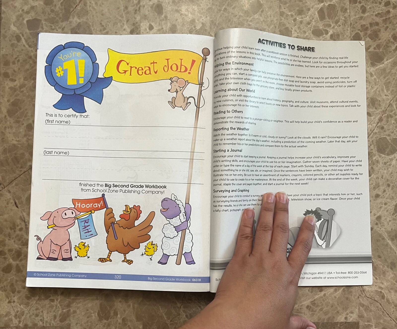 2nd Grade Big Workbook. CLEAN, & UNWRITTEN 320 Pages. In Excellent Condition!
