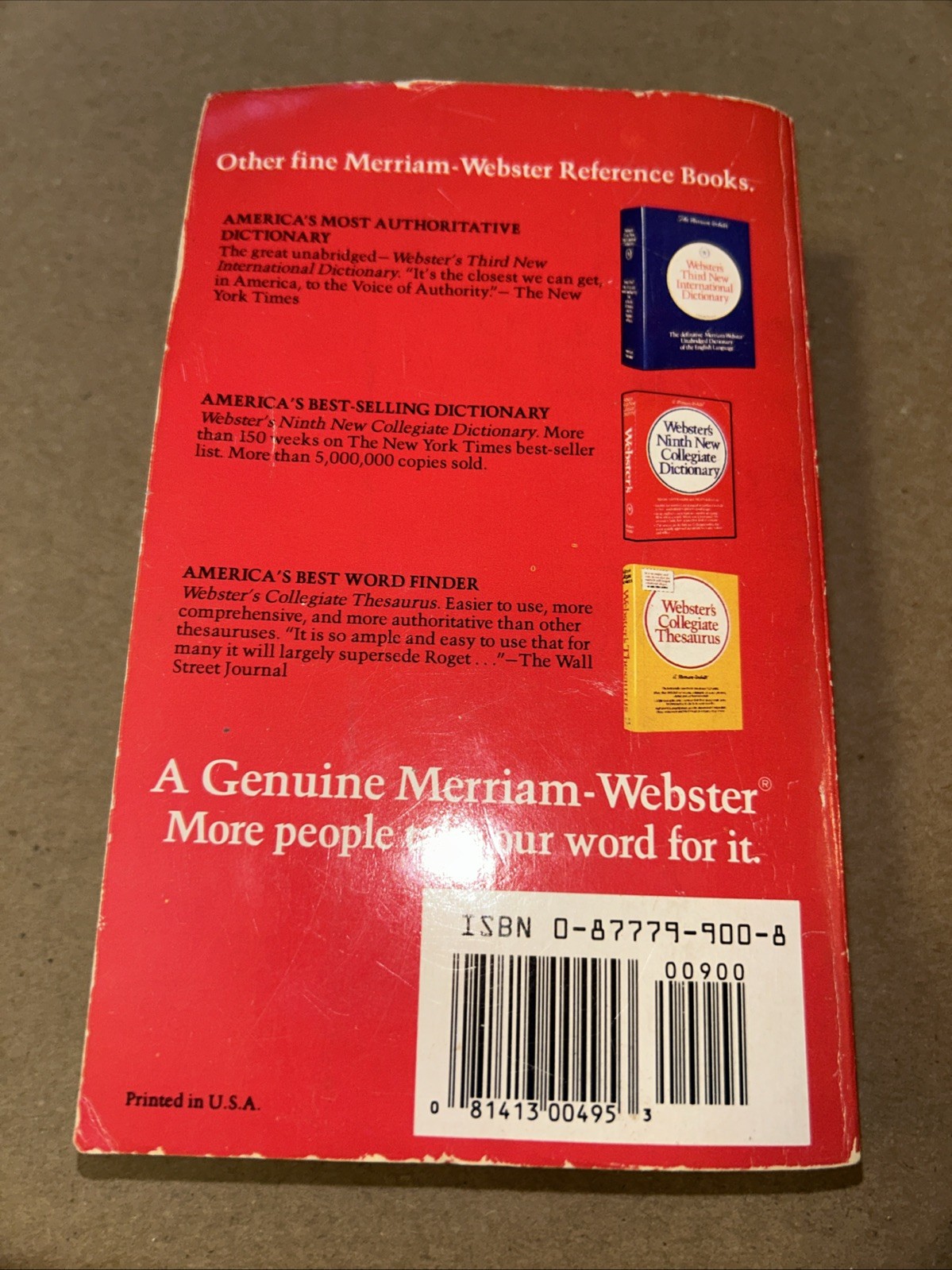 The New Merriam-Webster Dictionary by Merriam-Webster B13