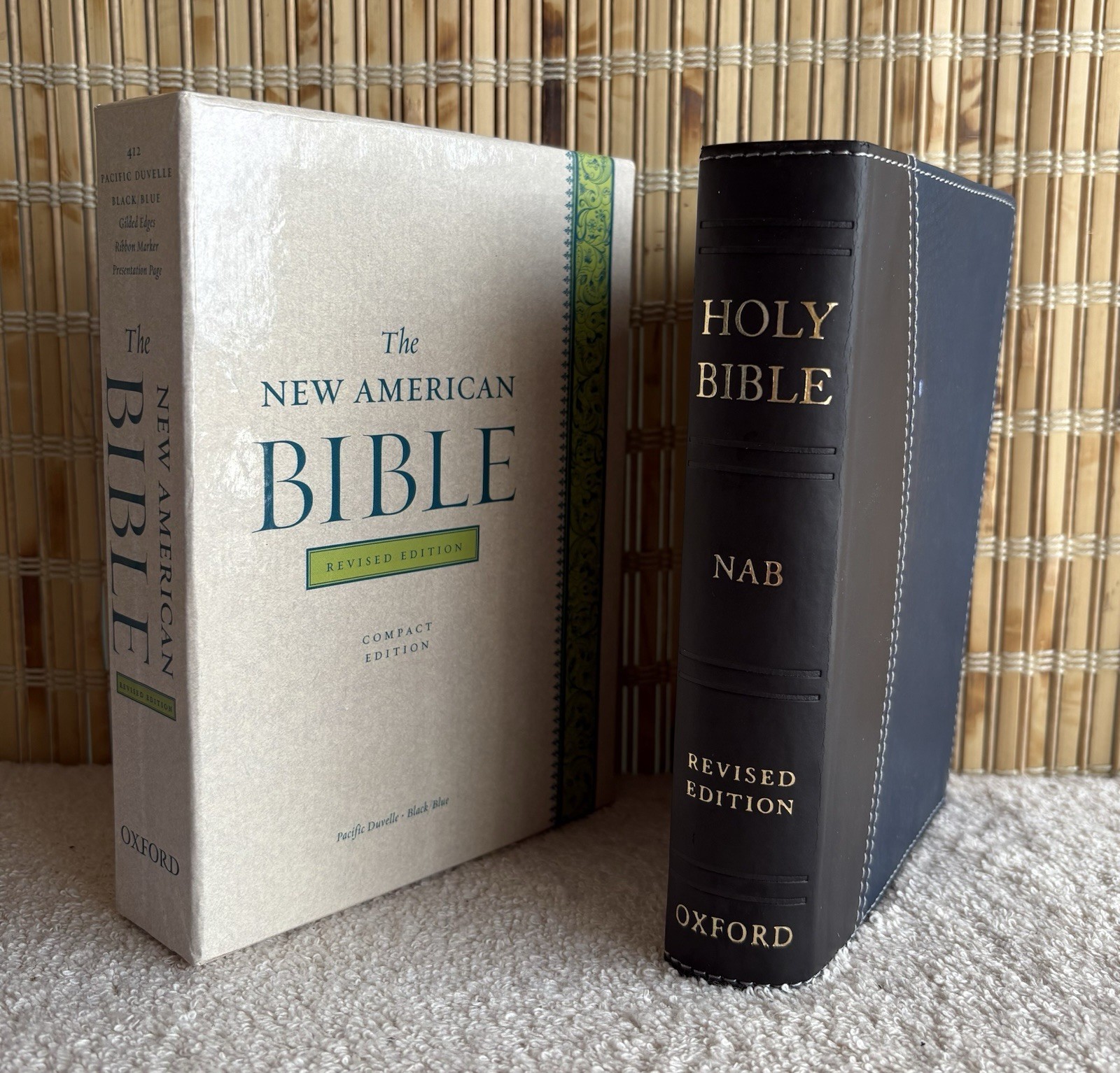 The New American Bible Revised Edition Pacific Duvelle Black/Blue 2010