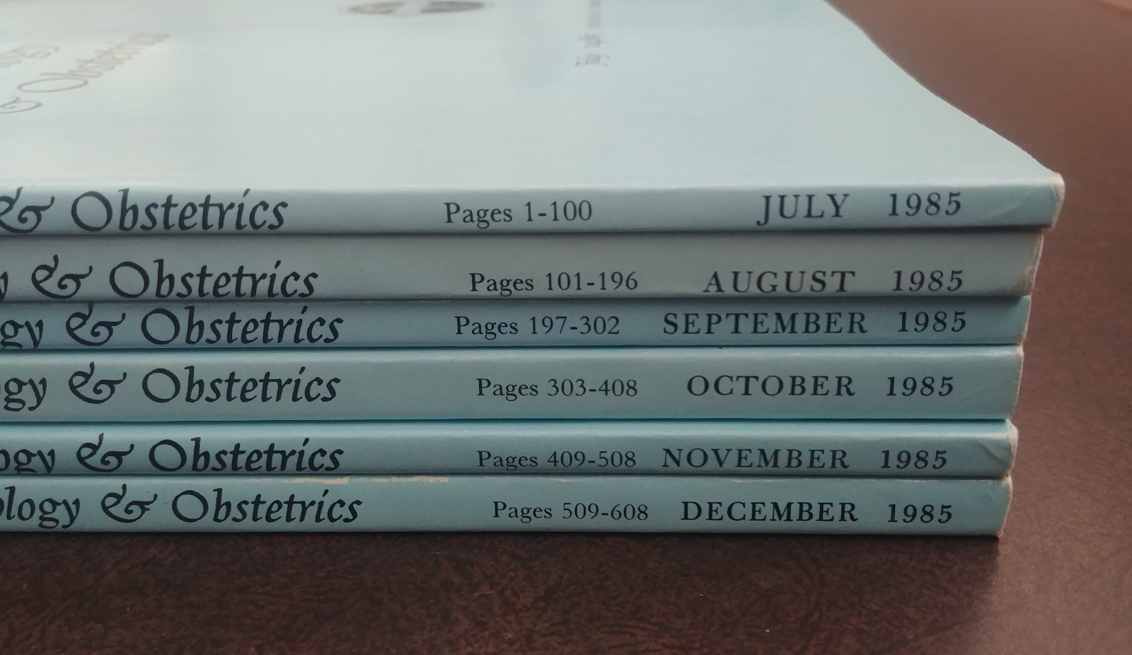 Surgery, Gynecology & Obstetrics Medical Journal Vol. 161 COMPLETE Vintage 1985