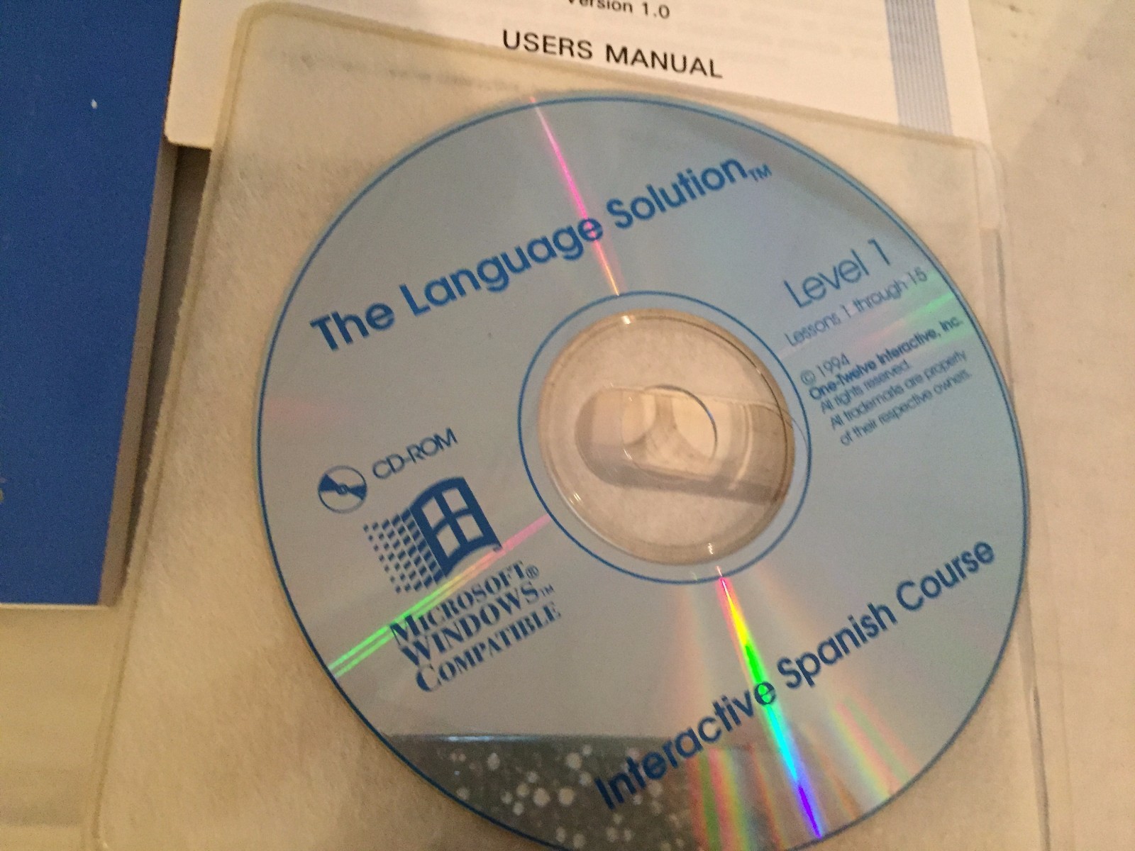 THE LANGUAGE SOLUTION INTERACTIVE SPANISH COURSE LEVEL 1 BOOK CD ROM