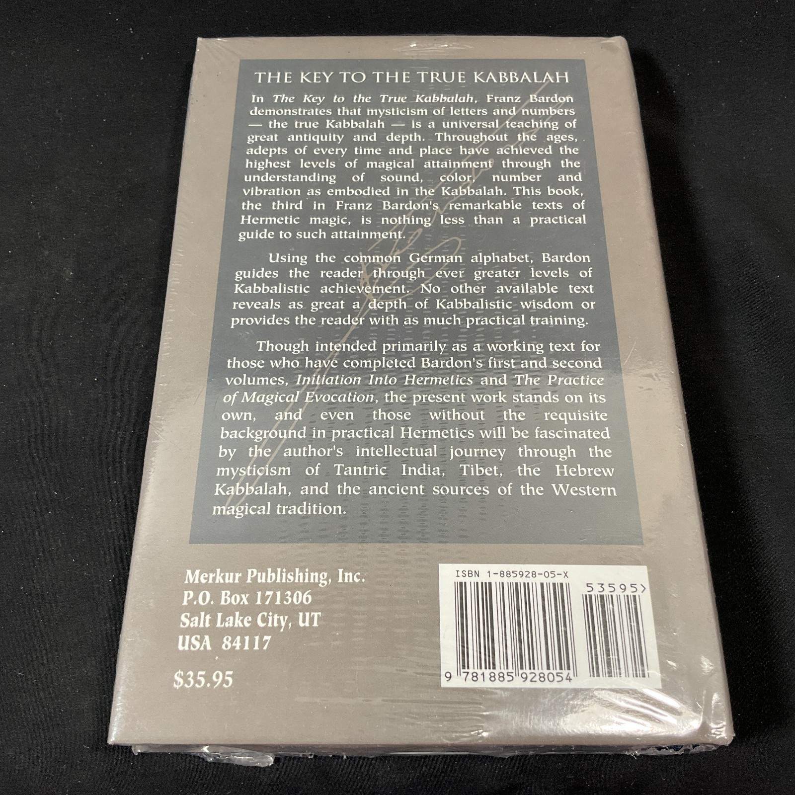 The Key to the True Kabbalah by Franz Bardon Hardcover Dust Jacket – Sealed New