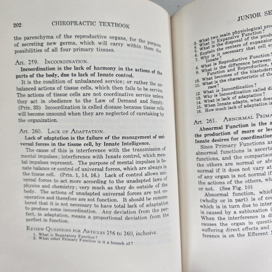 Chiropractic Textbook Ralph W Stephenson Green HB HC Book Palmer 1948 Vintage