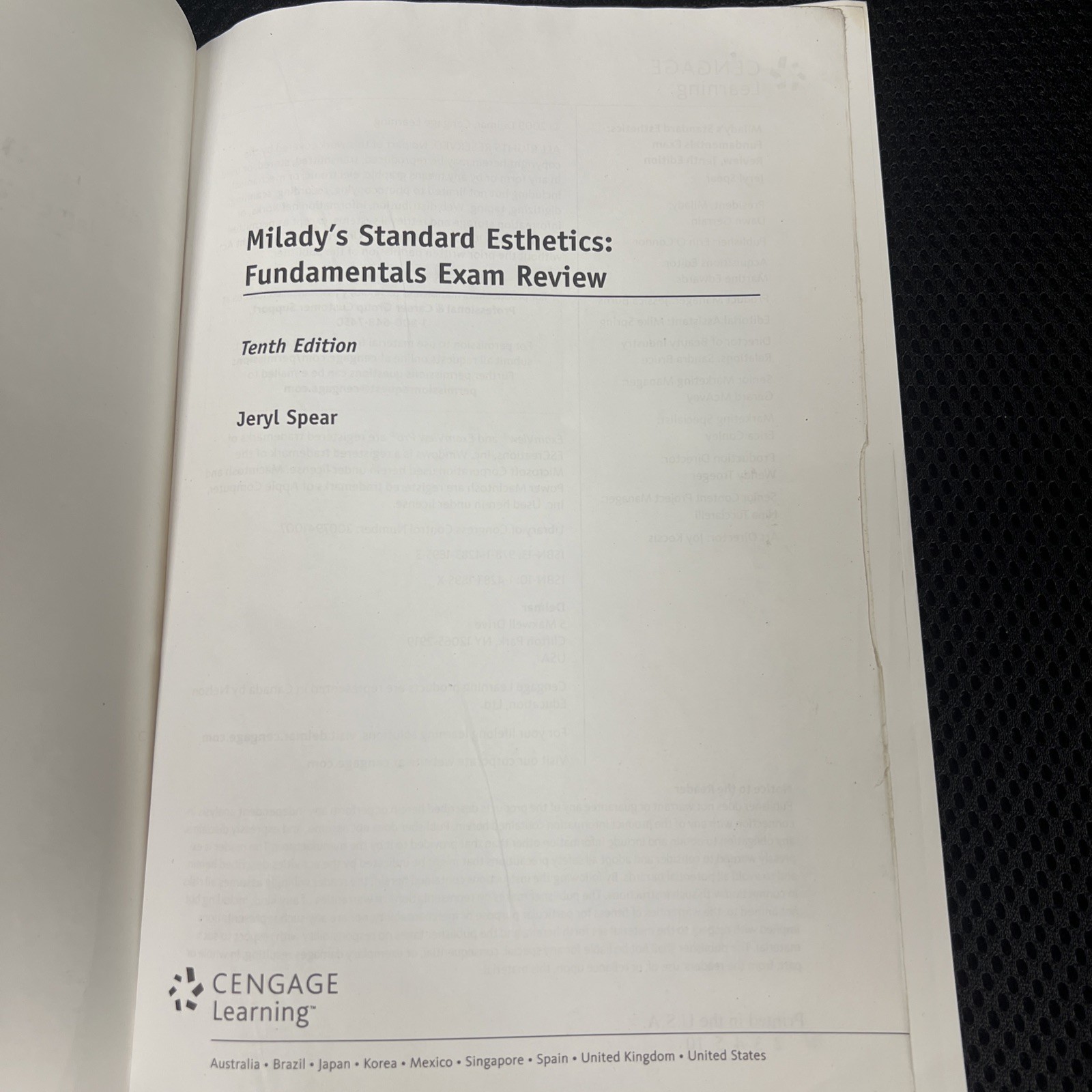 Esthetics : Fundamentals by Joel Gerson and Milady (2008, Trade Paperback)