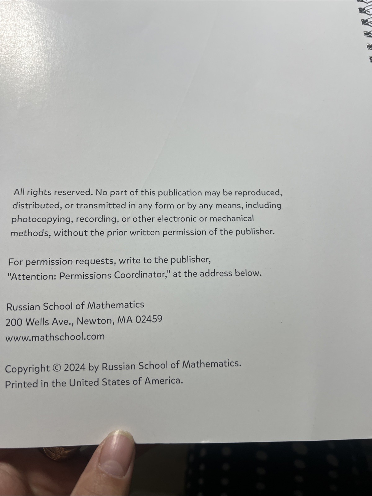 RMS Mathematics, Pre- Algebra Advanced And Honors Grade 4