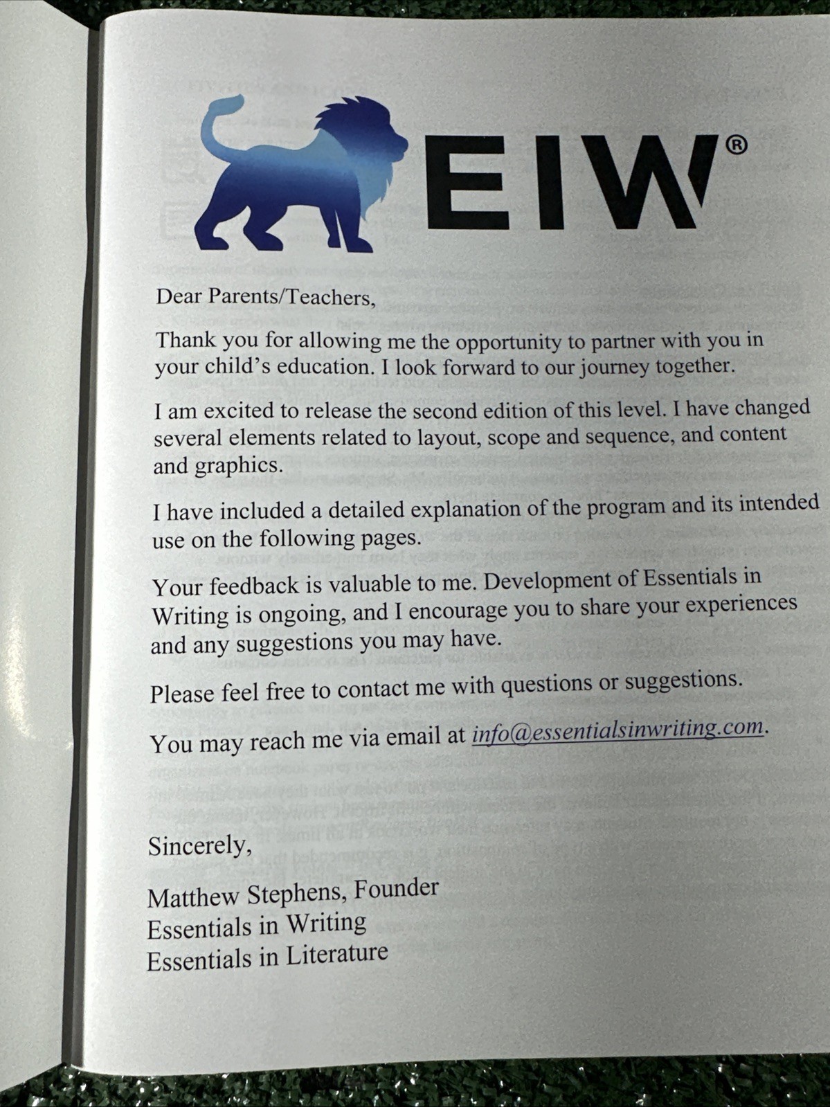 Essentials In Writing Level 8 Second Edition Teacher Handbook NEW