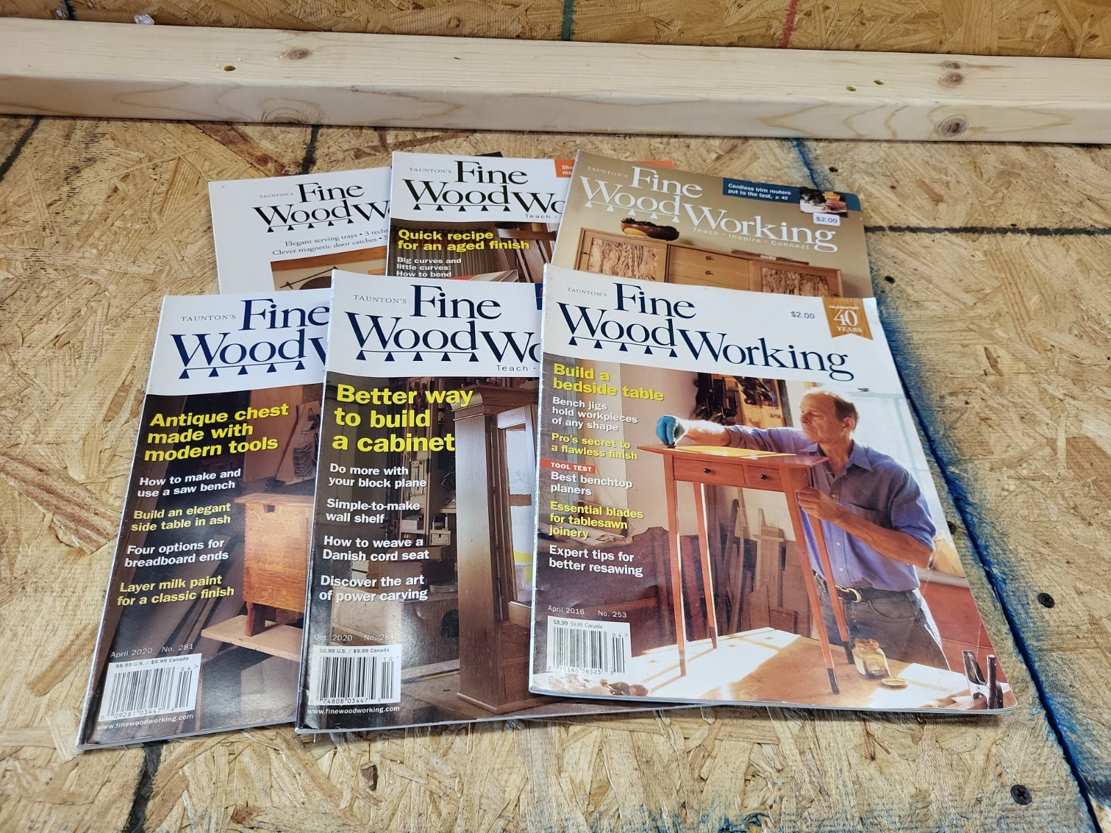 Fine WoodWorking 2003 (LOT OF 6) 2016-2019 Issues Magazines