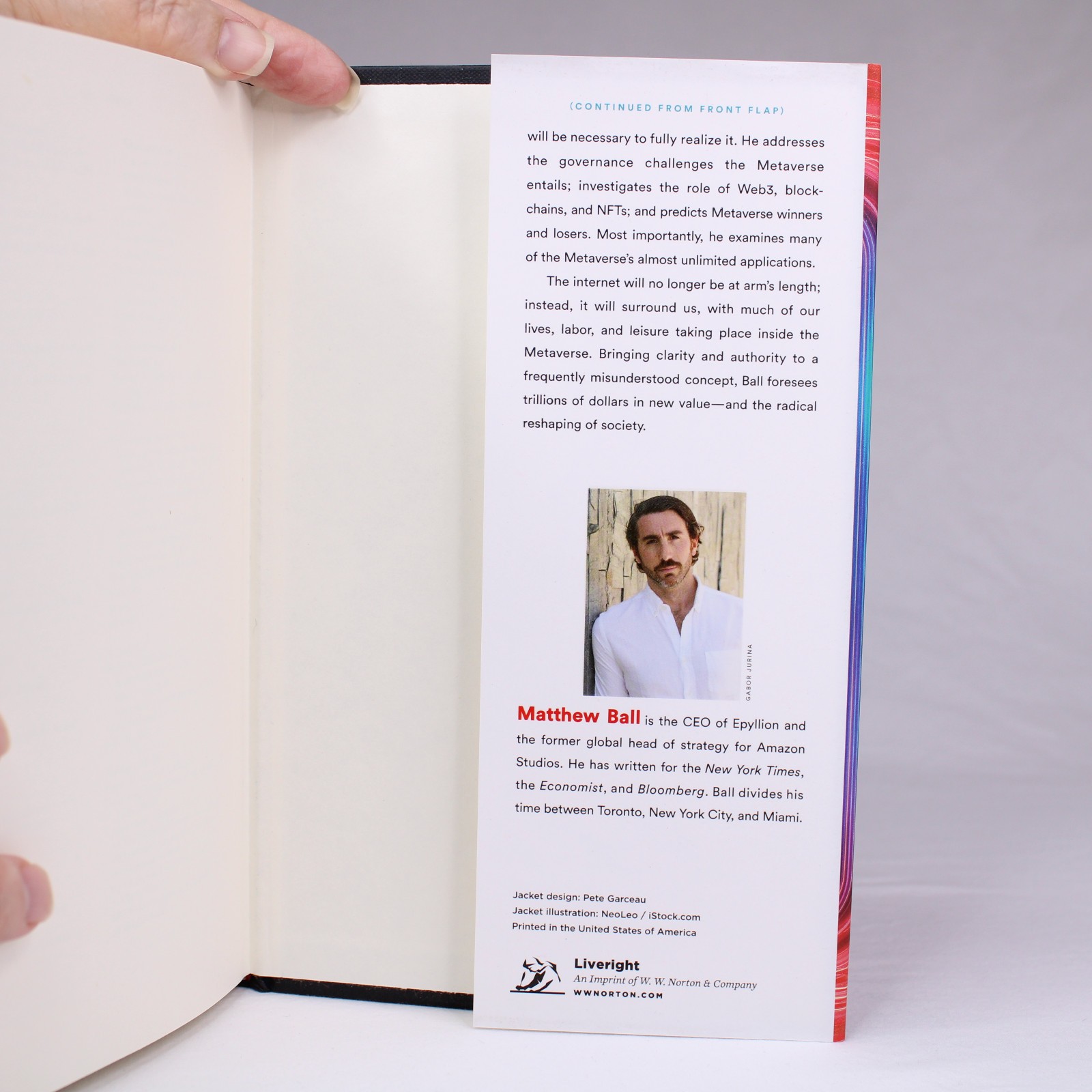 Signed Matthew Ball The Metaverse Hardcover Book Dust Jacket COA 1st Ed. 2022