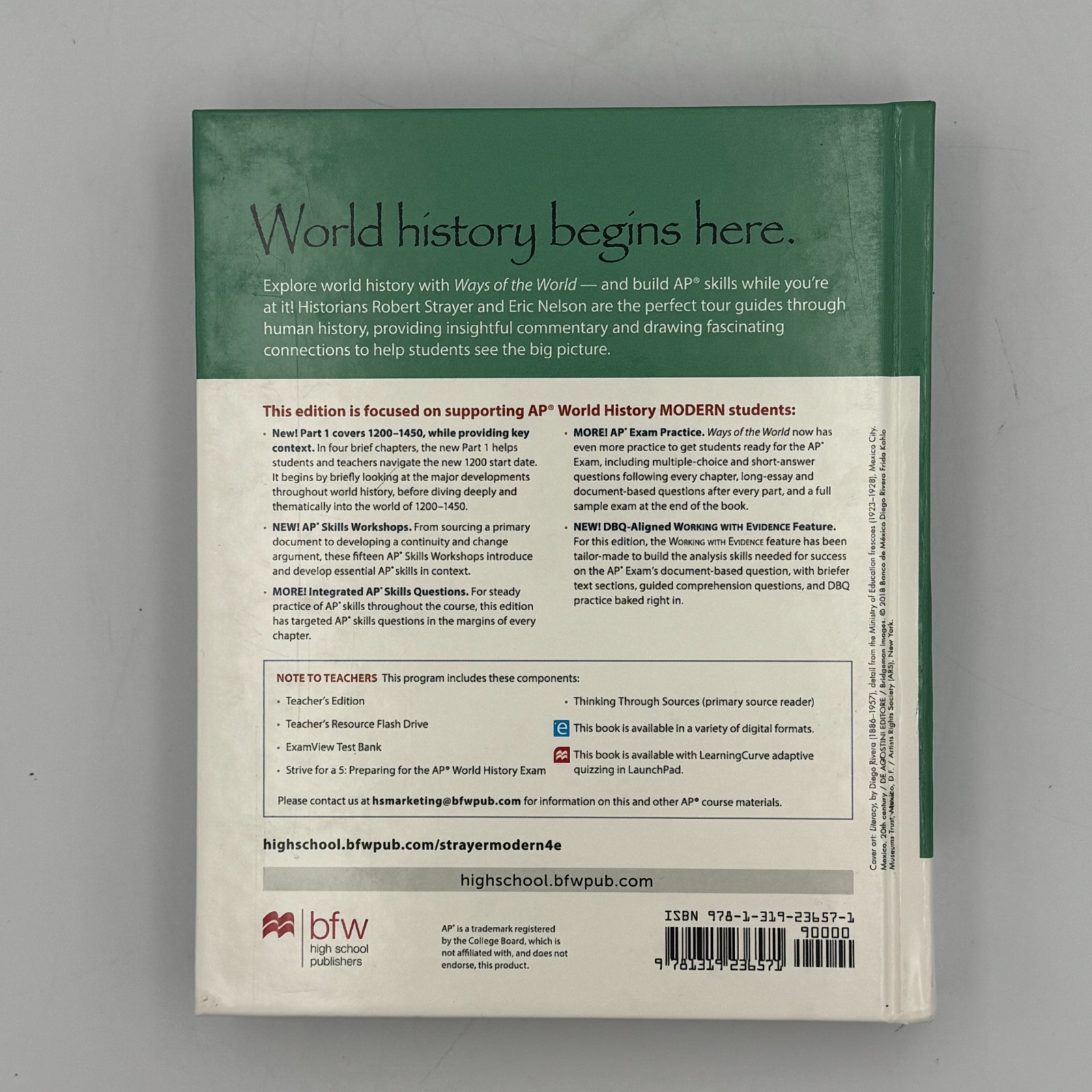 Ways of the World A Global History With Sources 4th Edition HC VGC