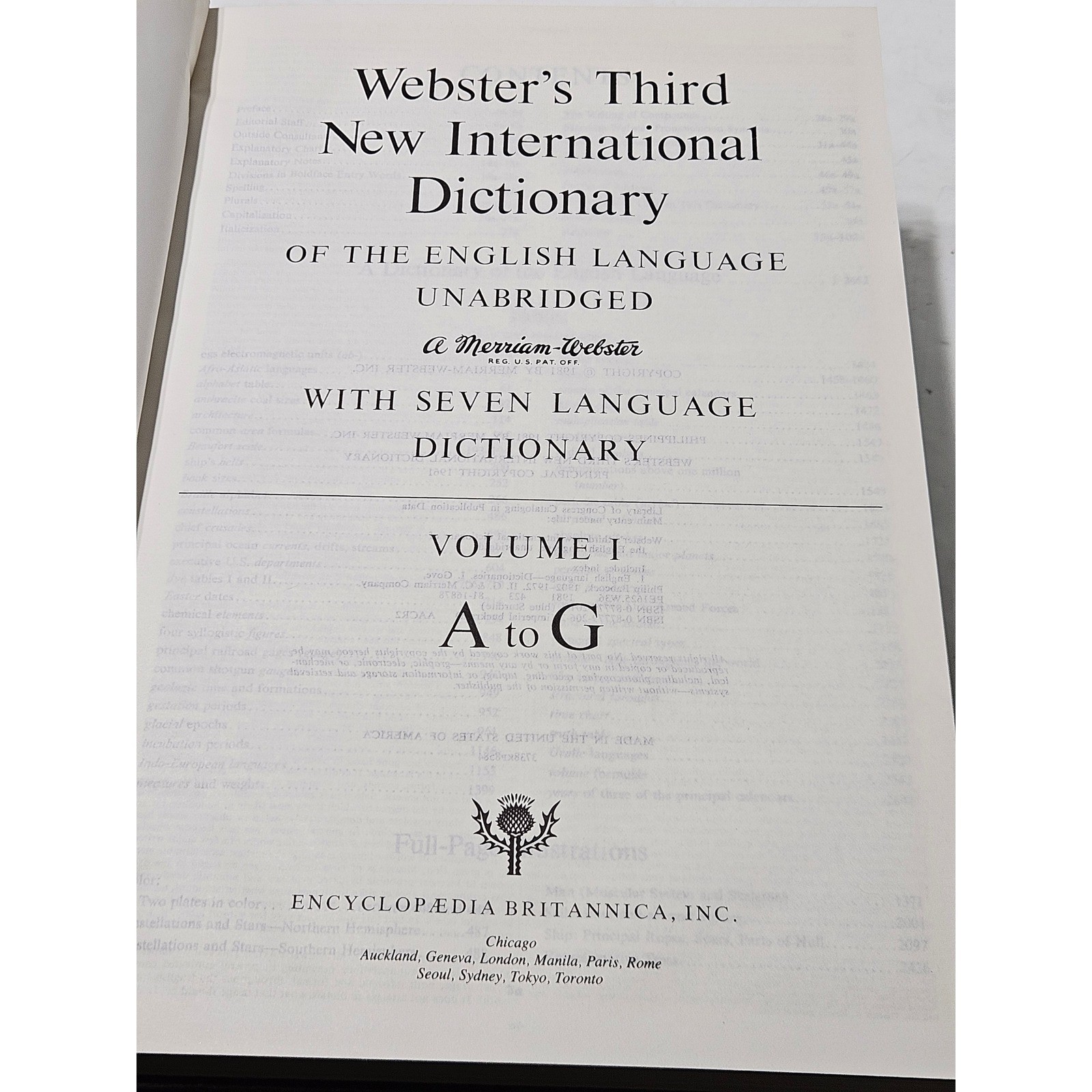 Webster’s Third New International Dictionary Merriam-Webster 3 Volume Set 1981