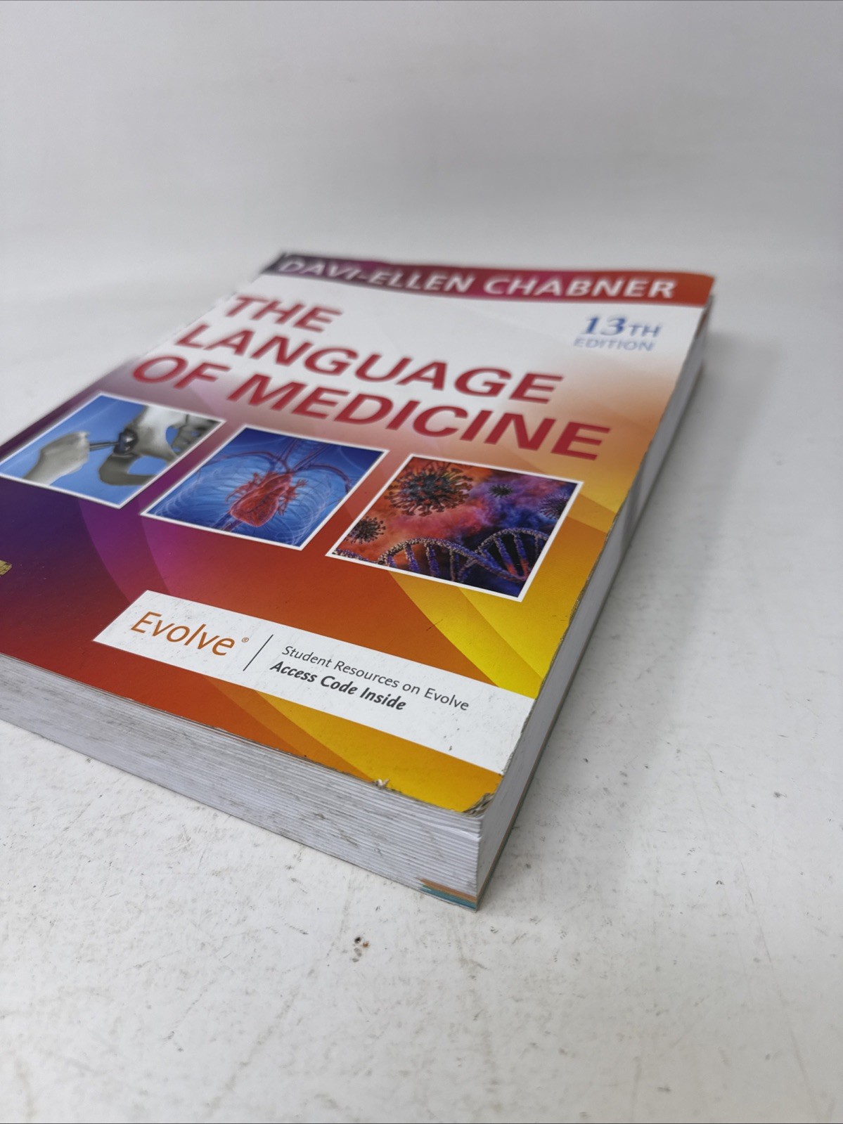 The Language of Medicine 13th Ed- Paperback by Chabner *W/Code. Mild Cover Dam